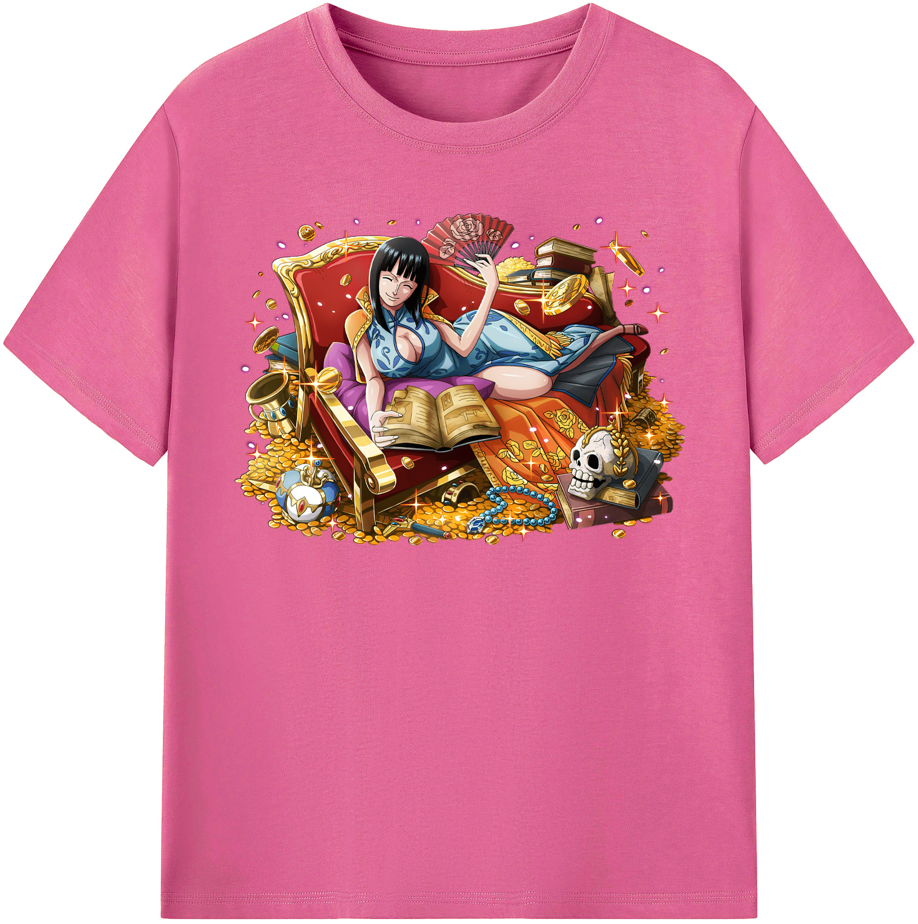 ワンピース ニコ・ロビン ONE PIECE Nico Robin レディースカジュアルプリントTシャツ（綿100％）