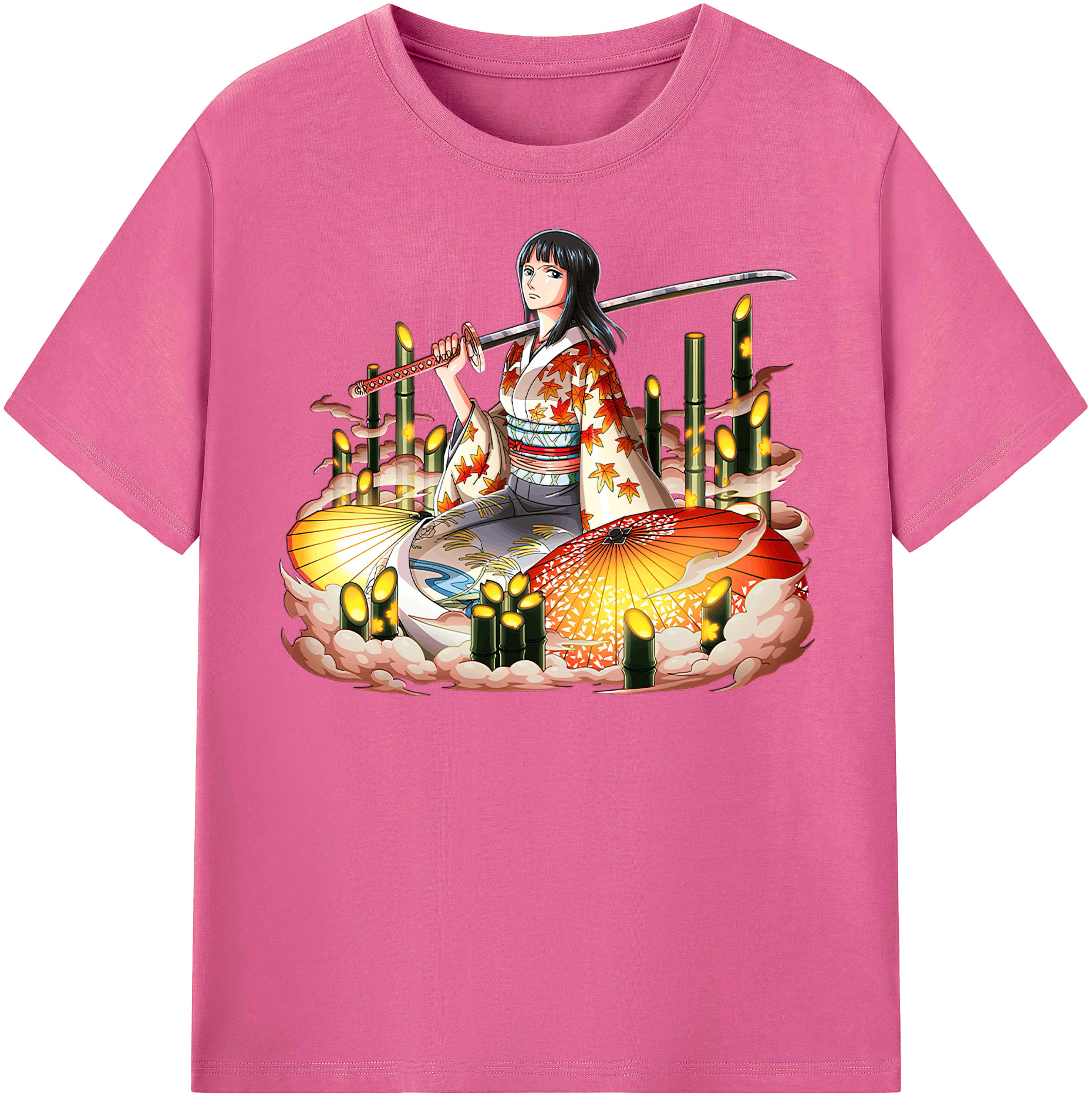 ワンピース ニコ・ロビン ONE PIECE Nico Robin レディースカジュアルプリントTシャツ（綿100％）