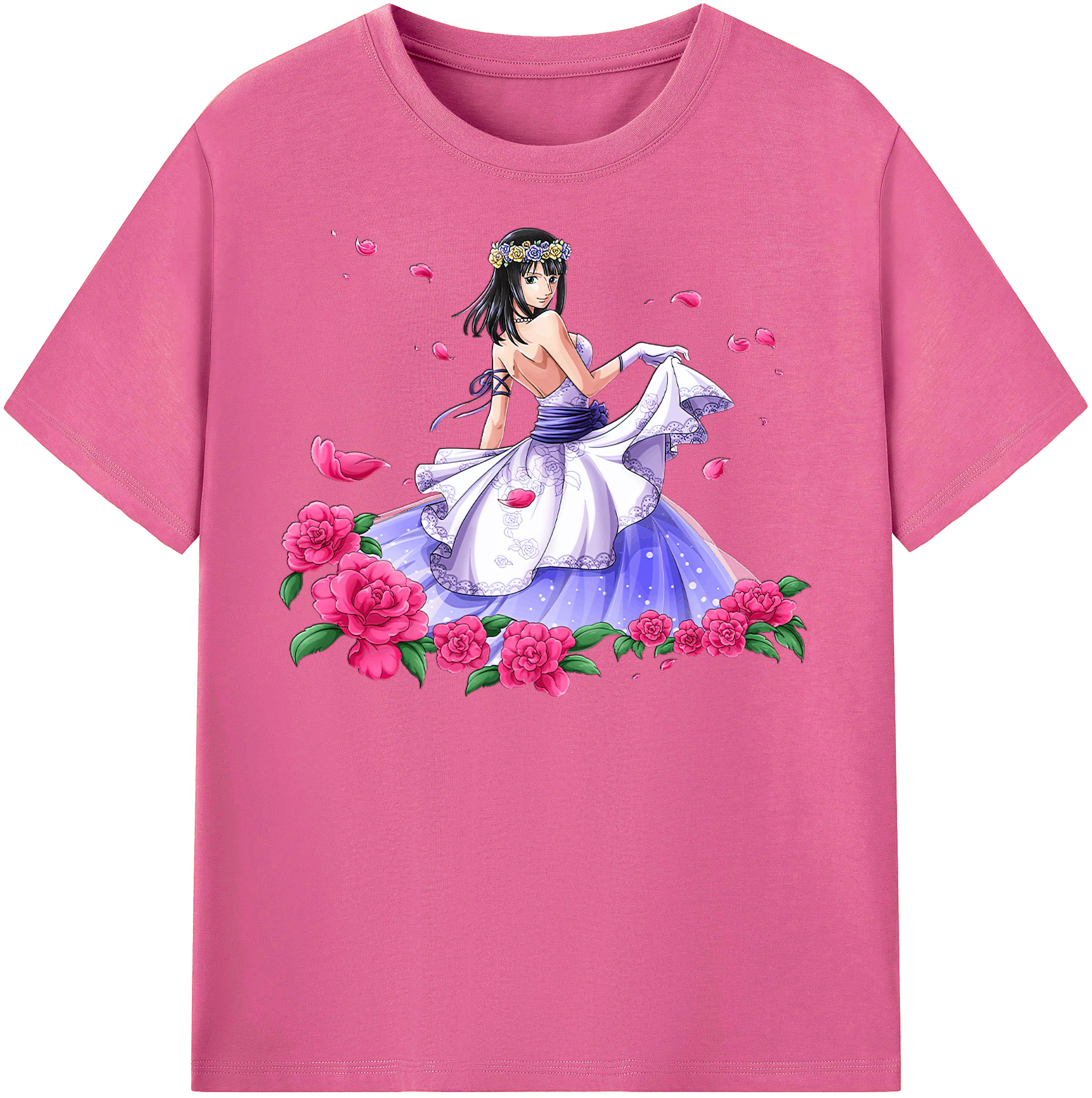 ワンピース ニコ・ロビン ONE PIECE Nico Robin レディースカジュアルプリントTシャツ（綿100％）