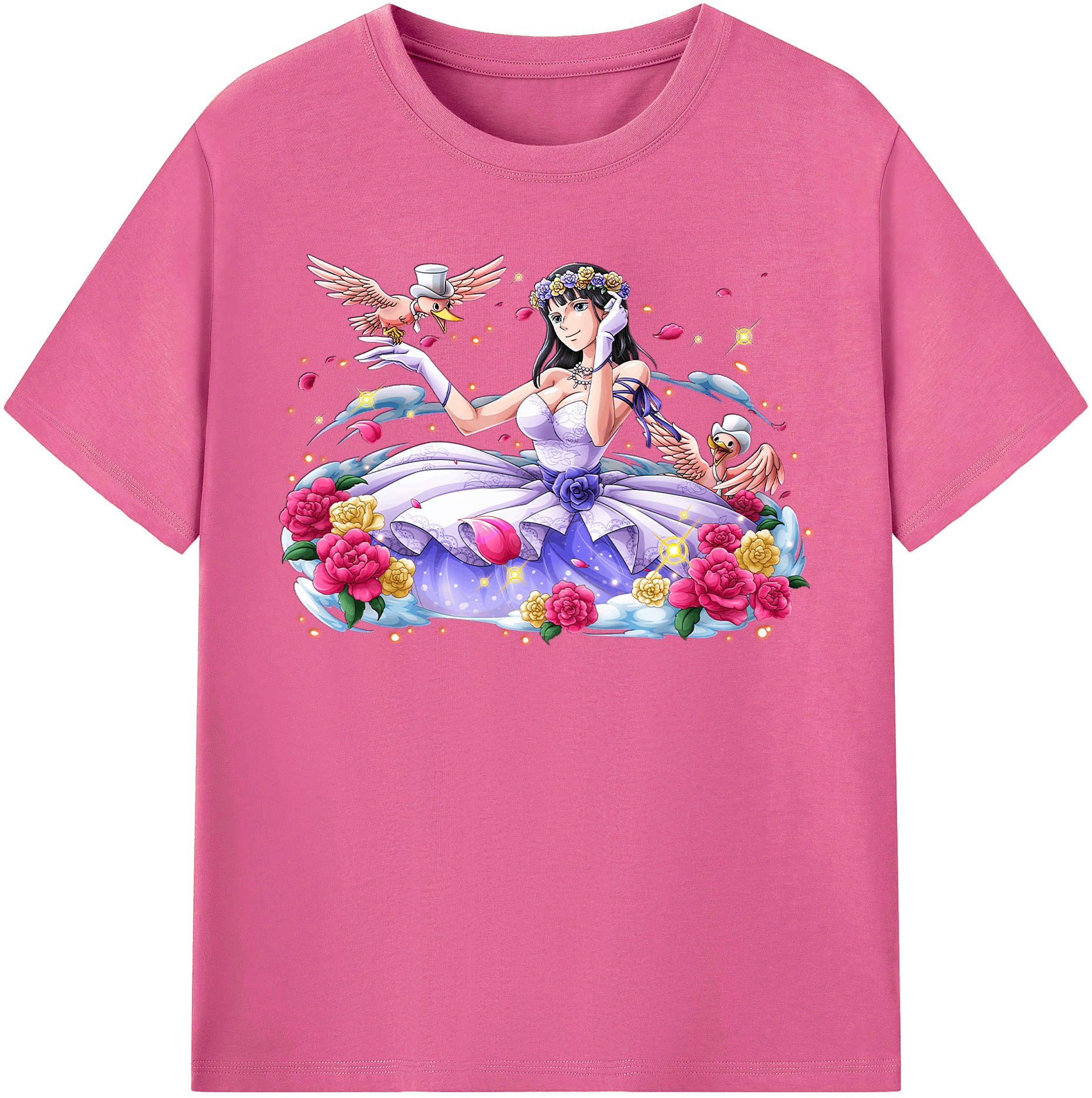 ワンピース ニコ・ロビン ONE PIECE Nico Robin レディースカジュアルプリントTシャツ（綿100％）