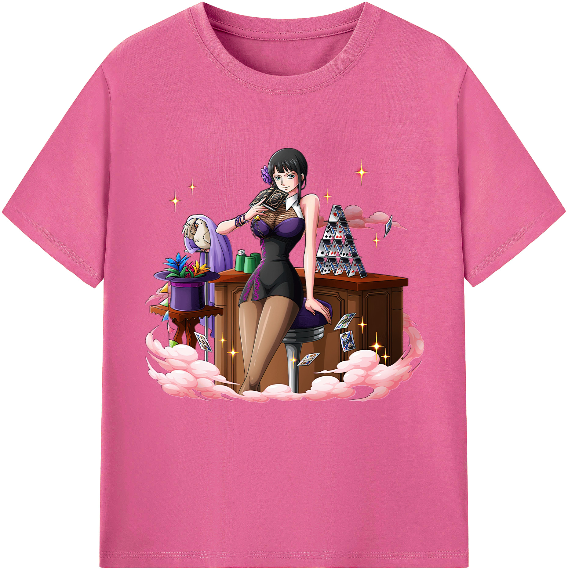 ワンピース ニコ・ロビン ONE PIECE Nico Robin レディースカジュアルプリントTシャツ（綿100％）