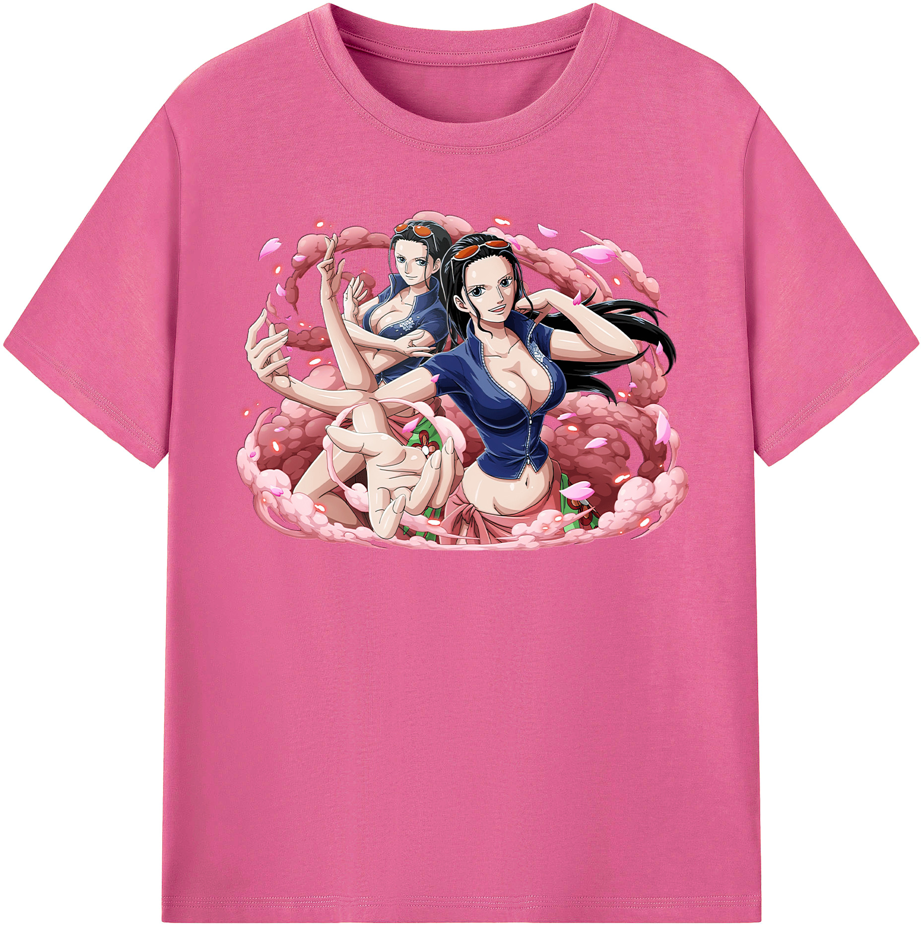 ワンピース ニコ・ロビン ONE PIECE Nico Robin レディースカジュアルプリントTシャツ（綿100％）