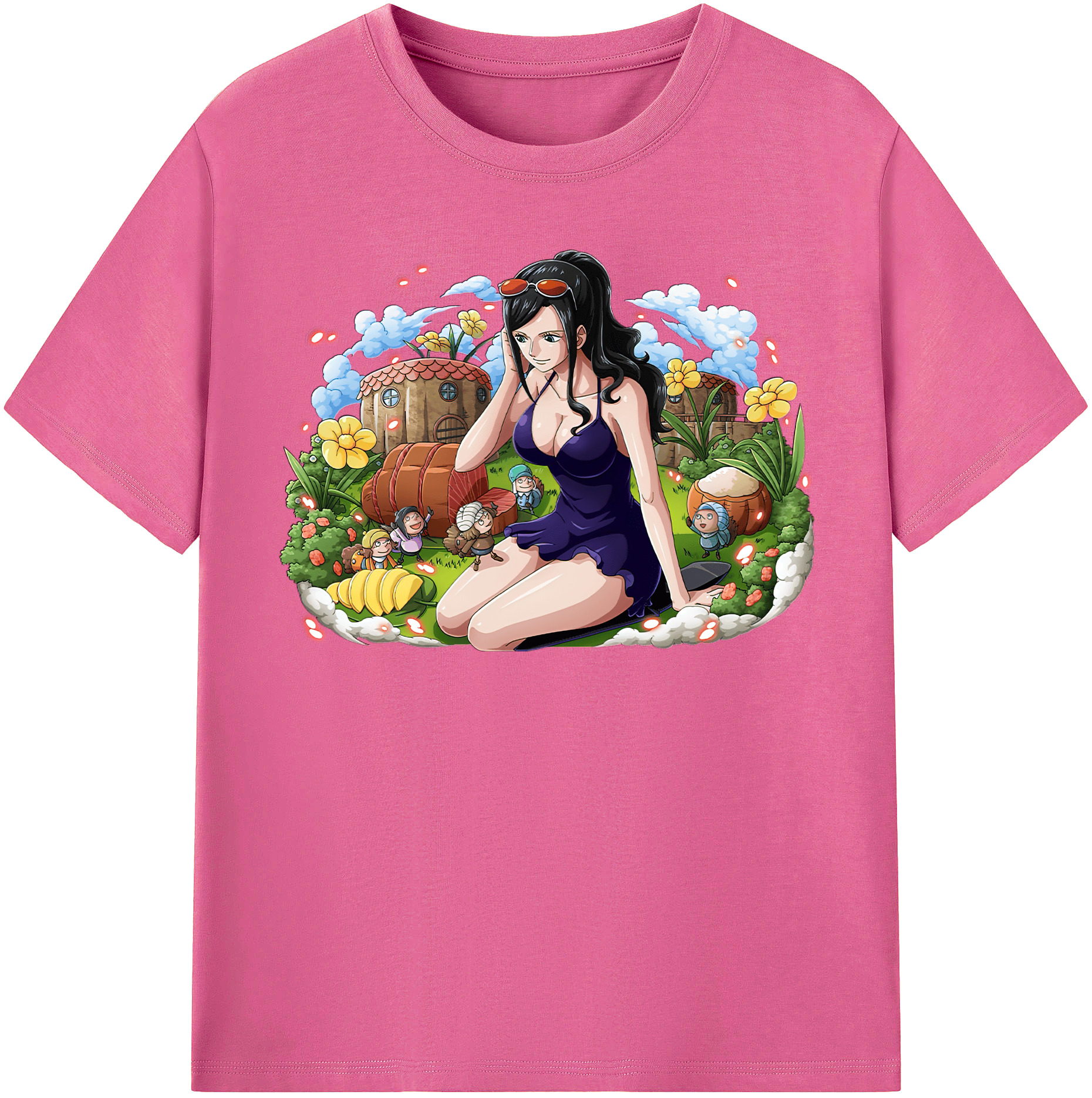 ワンピース ニコ・ロビン ONE PIECE Nico Robin レディースカジュアルプリントTシャツ（綿100％）