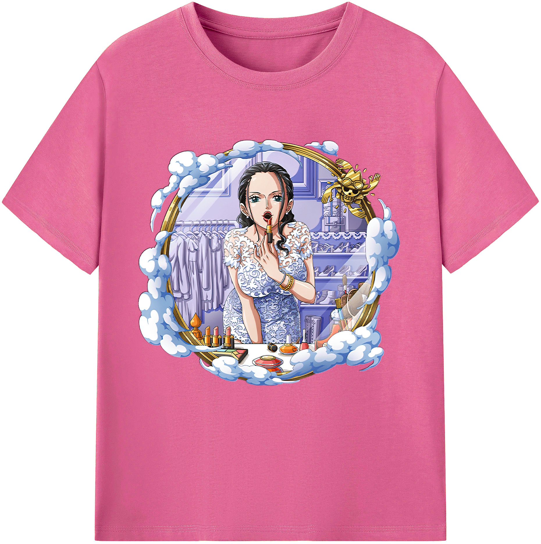 ワンピース ニコ・ロビン ONE PIECE Nico Robin レディースカジュアルプリントTシャツ（綿100％）