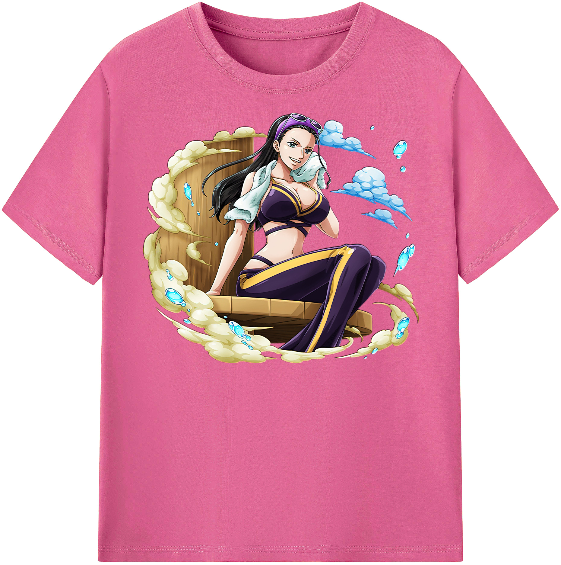 ワンピース ニコ・ロビン ONE PIECE Nico Robin レディースカジュアルプリントTシャツ（綿100％）