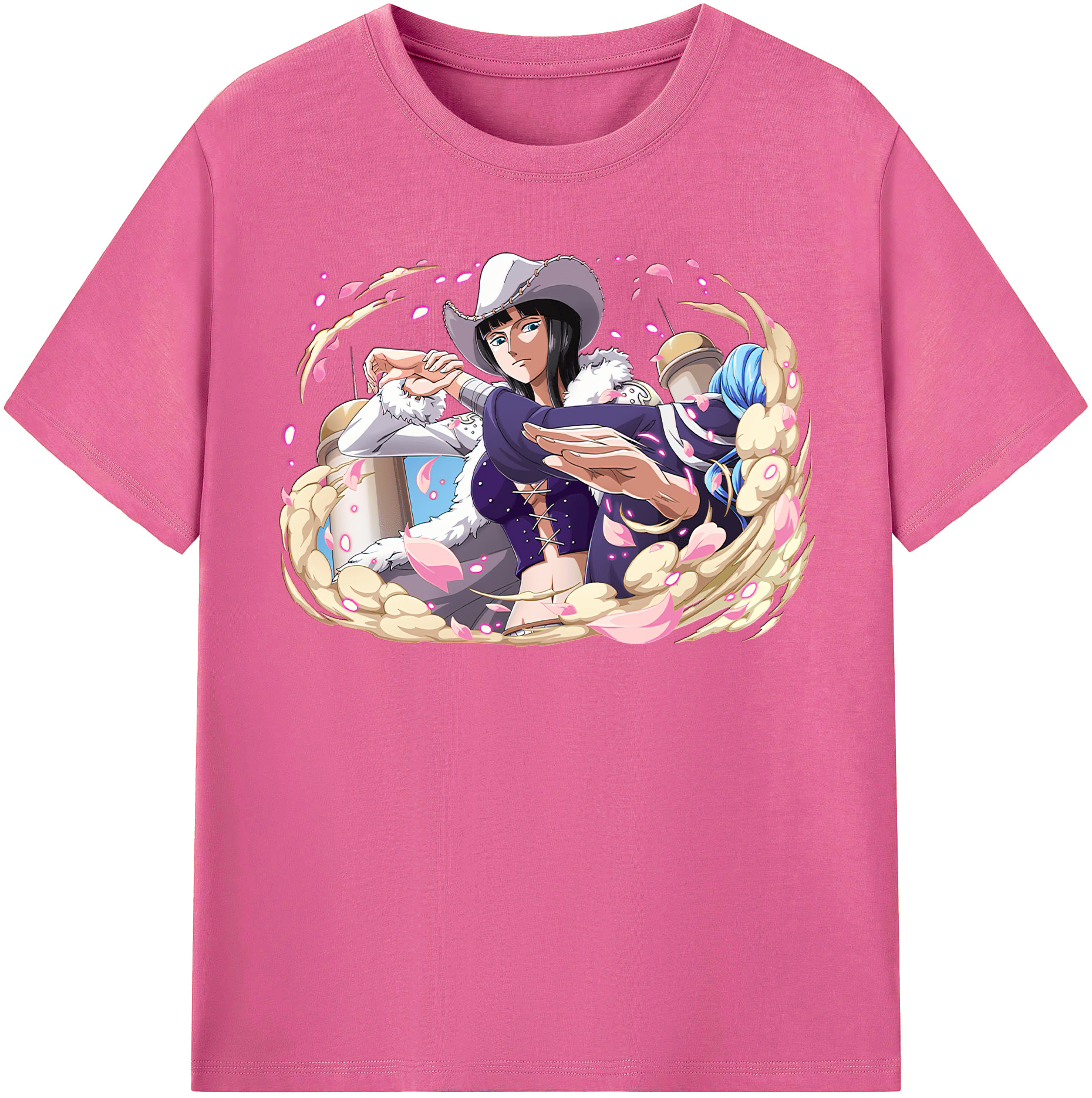 ワンピース ニコ・ロビン ONE PIECE Nico Robin レディースカジュアルプリントTシャツ（綿100％）