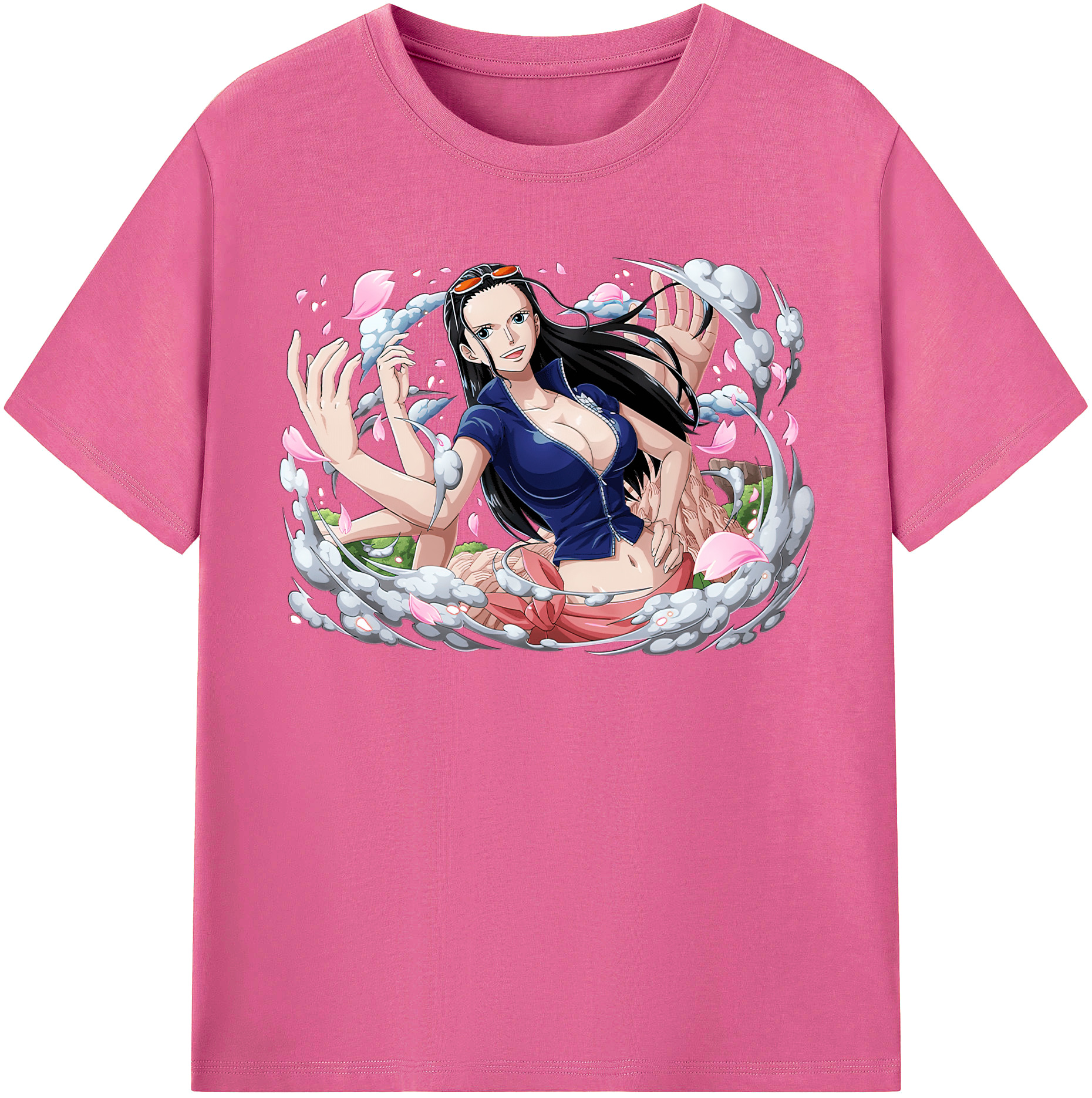 ワンピース ニコ・ロビン ONE PIECE Nico Robin レディースカジュアルプリントTシャツ（綿100％）