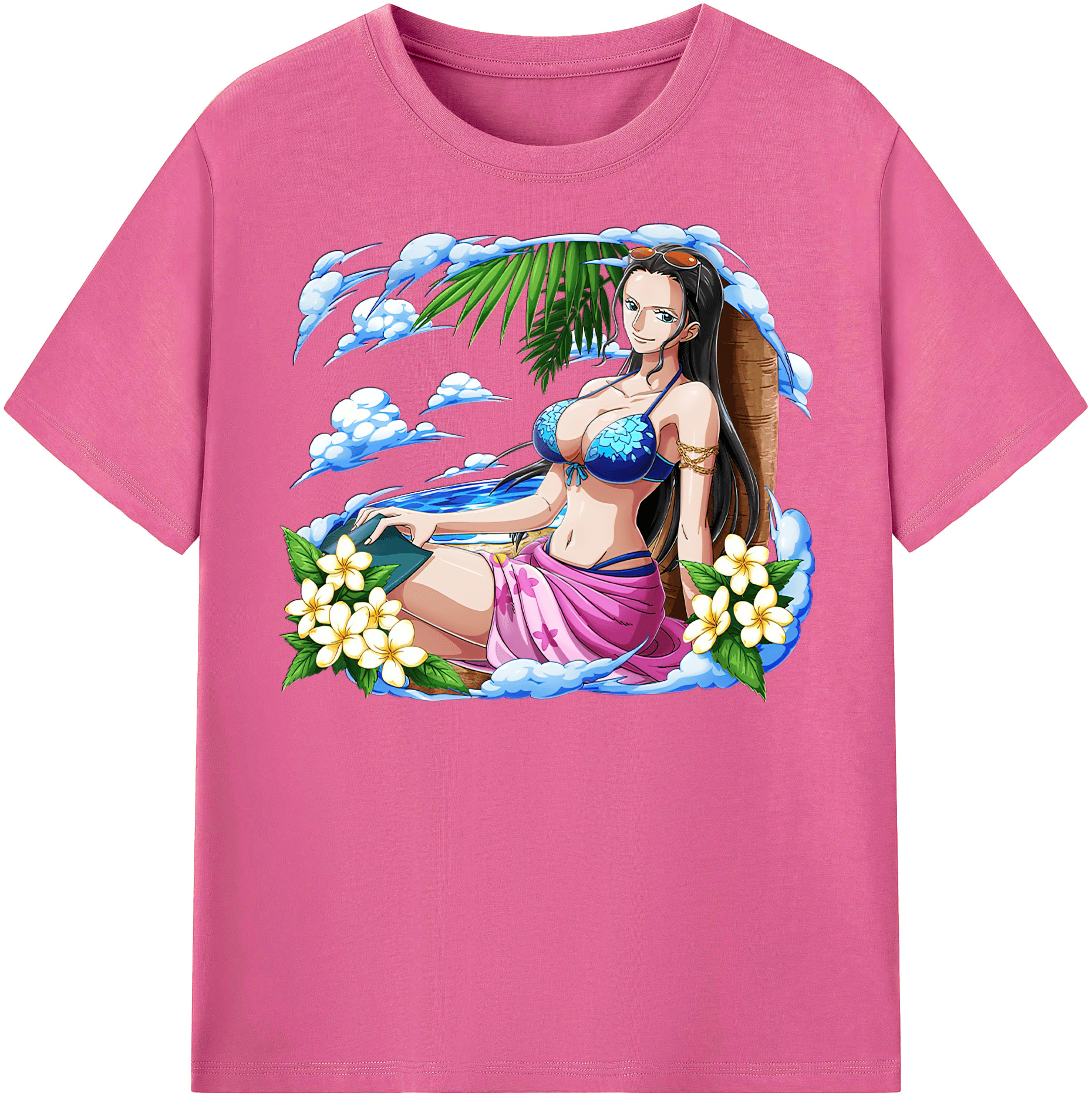 ワンピース ニコ・ロビン ONE PIECE Nico Robin レディースカジュアルプリントTシャツ（綿100％）