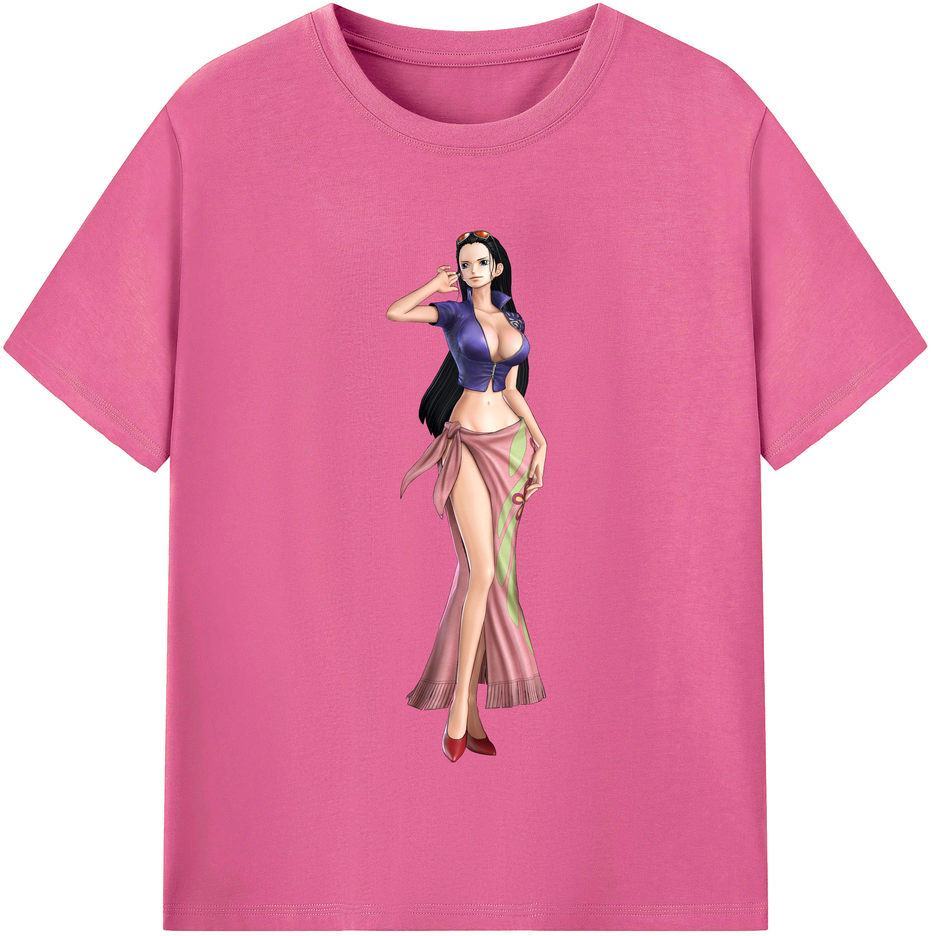 ワンピース ニコ・ロビン ONE PIECE Nico Robin レディースカジュアルプリントTシャツ（綿100％）