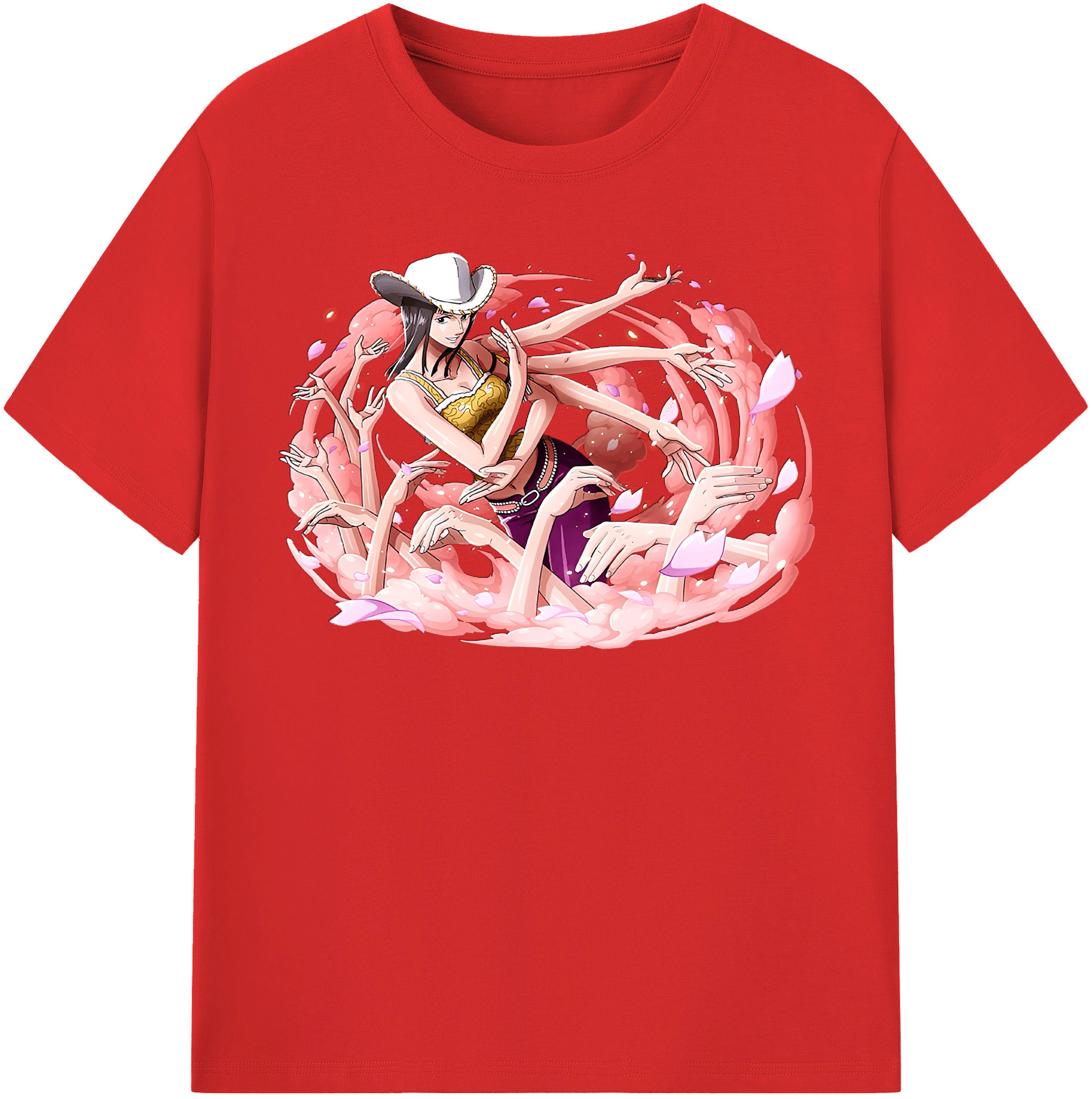 ワンピース ニコ・ロビン ONE PIECE Nico Robin レディースカジュアルプリントTシャツ（綿100％）