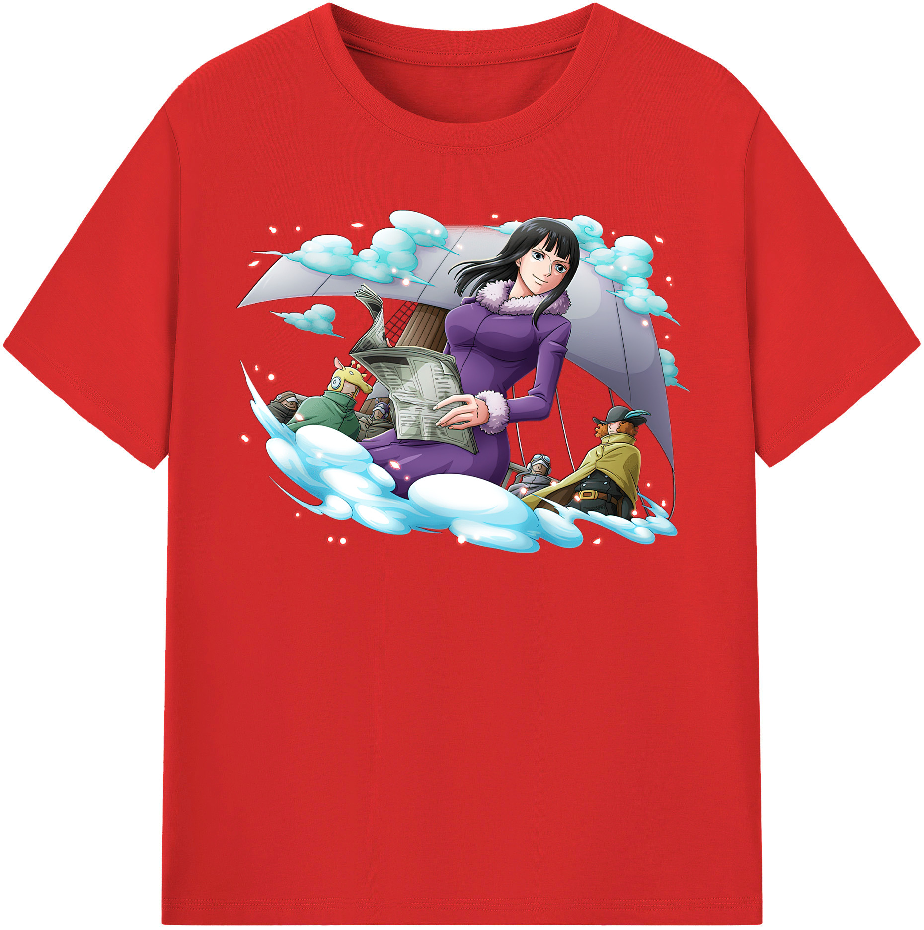 ワンピース ニコ・ロビン ONE PIECE Nico Robin レディースカジュアルプリントTシャツ（綿100％）