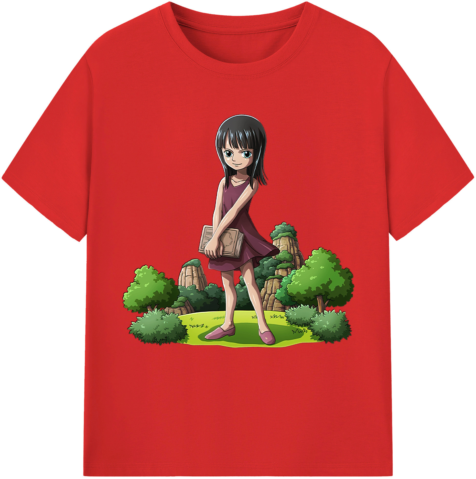 ワンピース ニコ・ロビン ONE PIECE Nico Robin レディースカジュアルプリントTシャツ（綿100％）