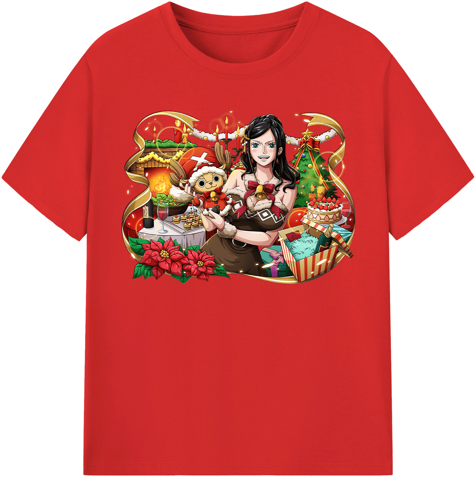 ワンピース ニコ・ロビン ONE PIECE Nico Robin レディースカジュアルプリントTシャツ（綿100％）