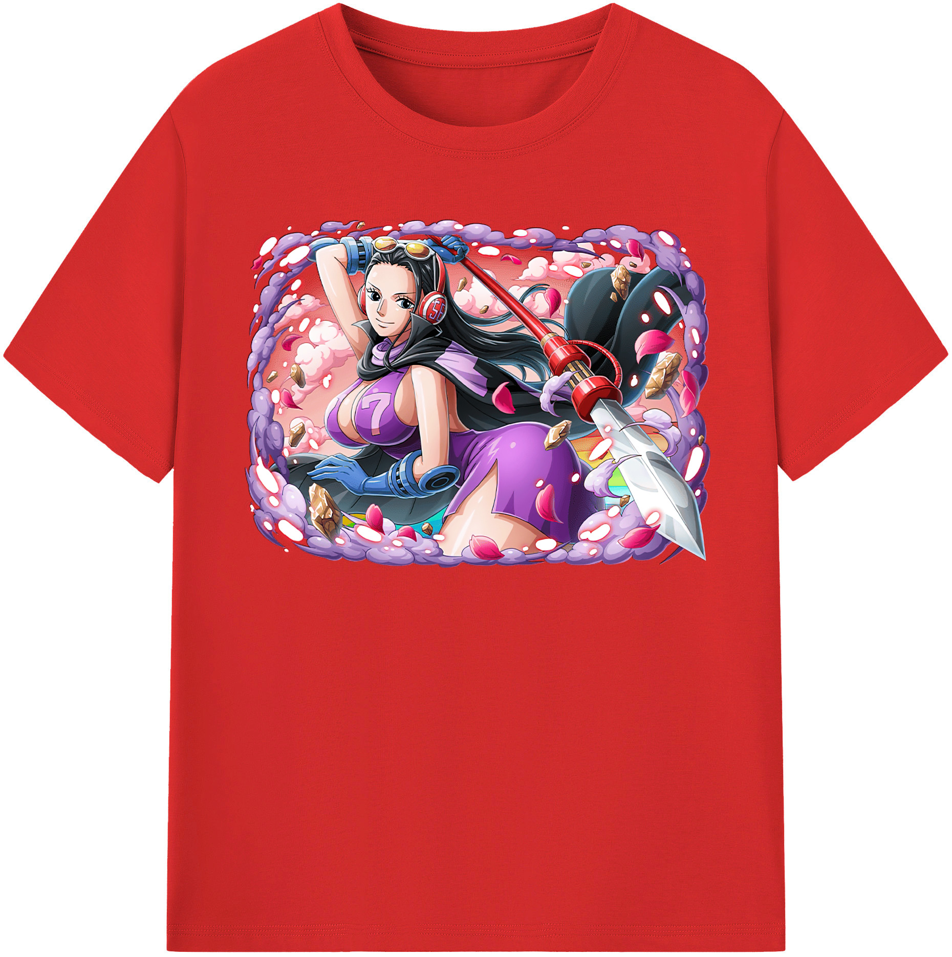 ワンピース ニコ・ロビン ONE PIECE Nico Robin レディースカジュアルプリントTシャツ（綿100％）