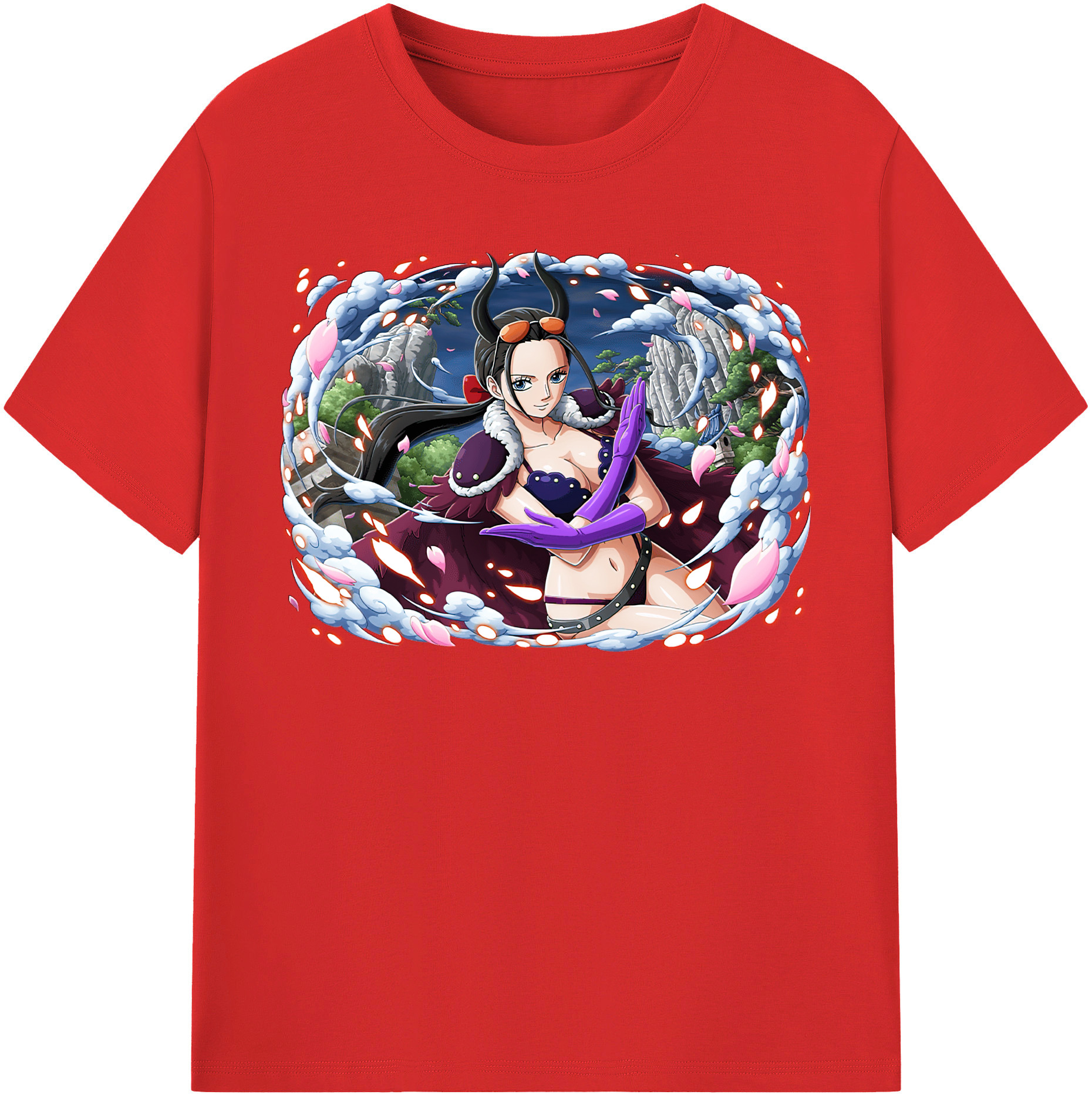ワンピース ニコ・ロビン ONE PIECE Nico Robin レディースカジュアルプリントTシャツ（綿100％）