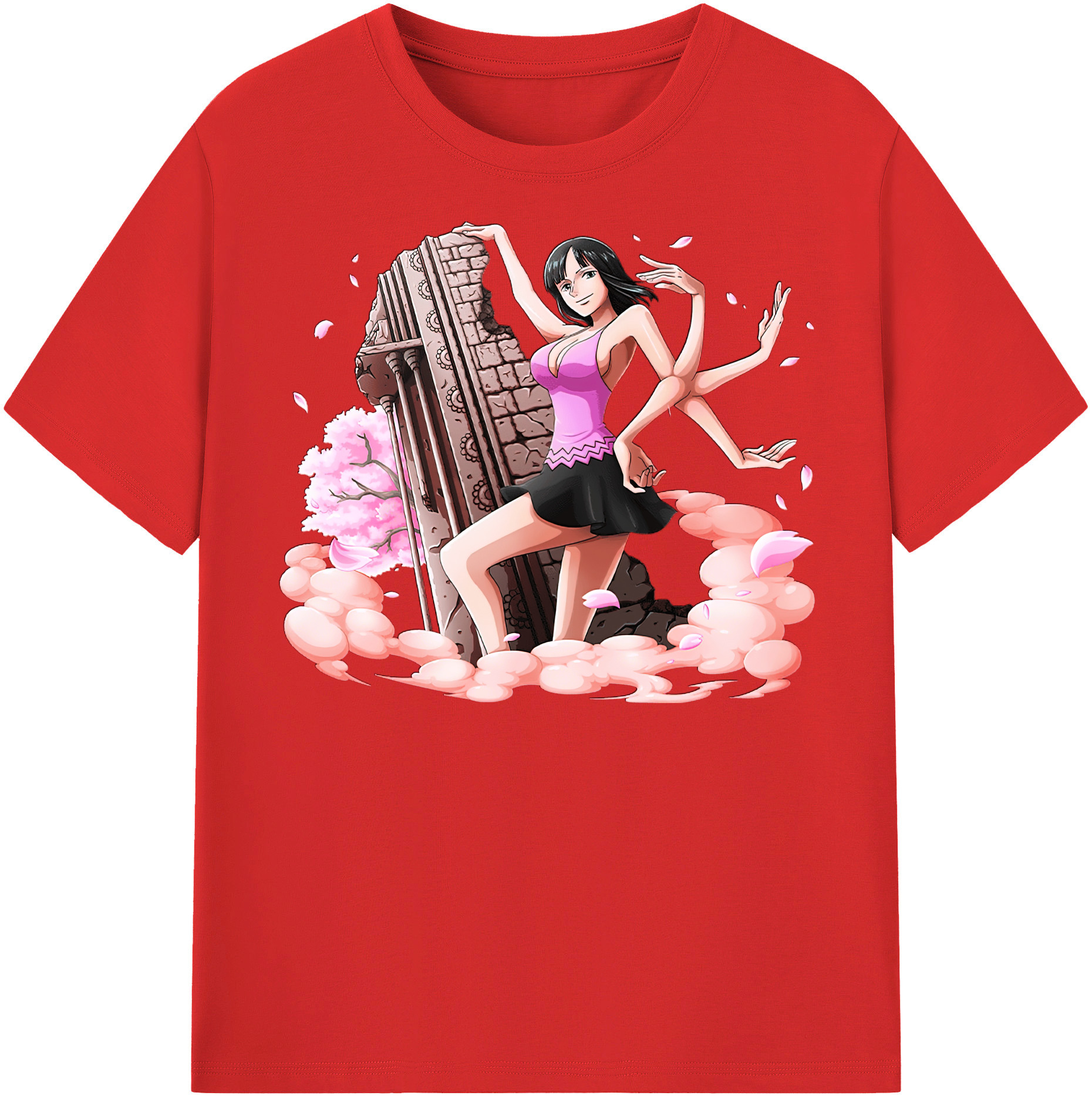 ワンピース ニコ・ロビン ONE PIECE Nico Robin レディースカジュアルプリントTシャツ（綿100％）
