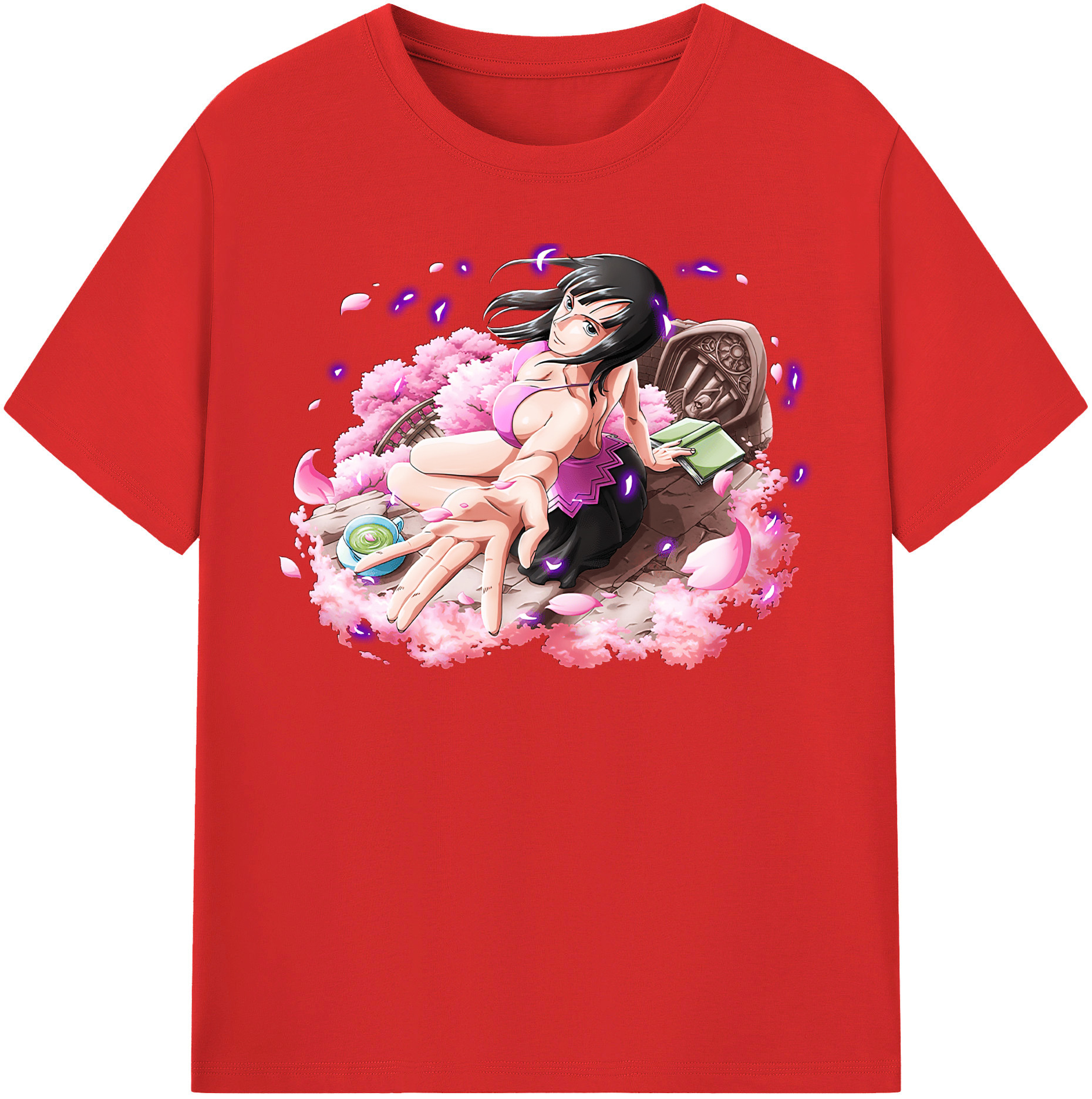 ワンピース ニコ・ロビン ONE PIECE Nico Robin レディースカジュアルプリントTシャツ（綿100％）