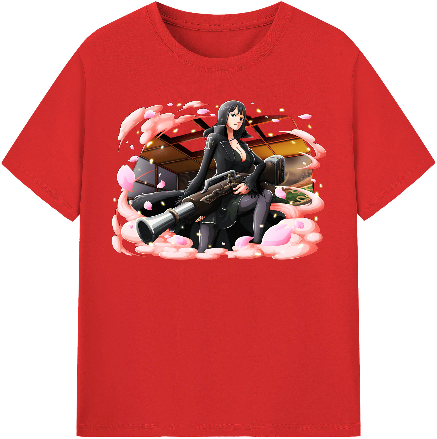 ワンピース ニコ・ロビン ONE PIECE Nico Robin レディースカジュアルプリントTシャツ（綿100％）