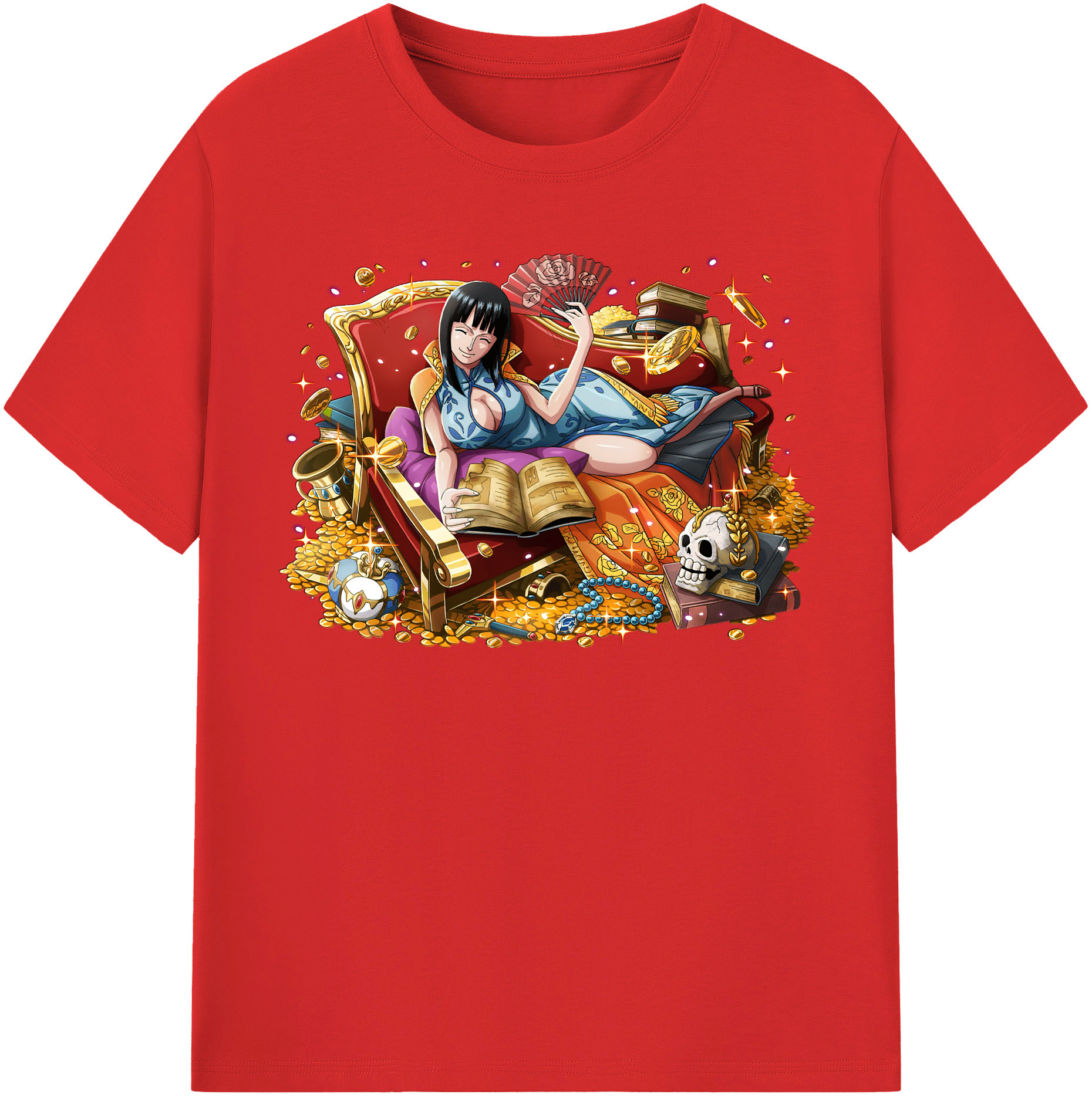 ワンピース ニコ・ロビン ONE PIECE Nico Robin レディースカジュアルプリントTシャツ（綿100％）