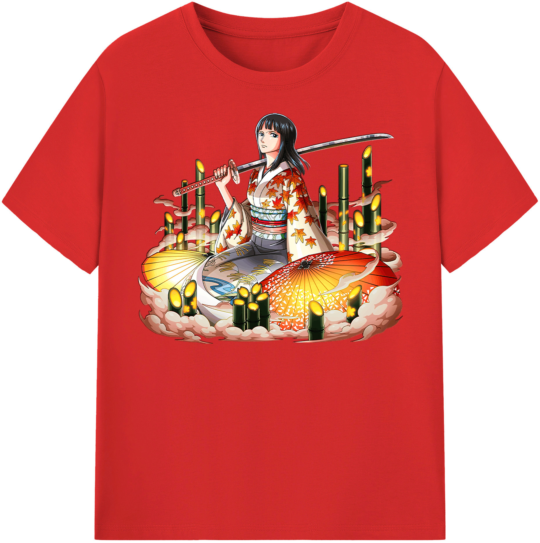 ワンピース ニコ・ロビン ONE PIECE Nico Robin レディースカジュアルプリントTシャツ（綿100％）