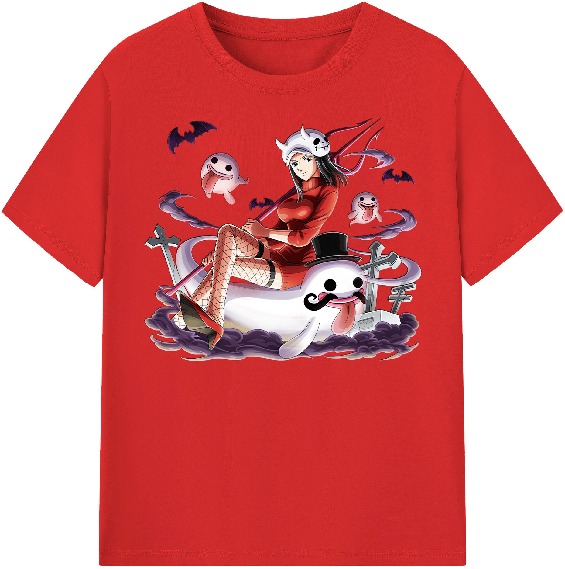 ワンピース ニコ・ロビン ONE PIECE Nico Robin レディースカジュアルプリントTシャツ（綿100％）