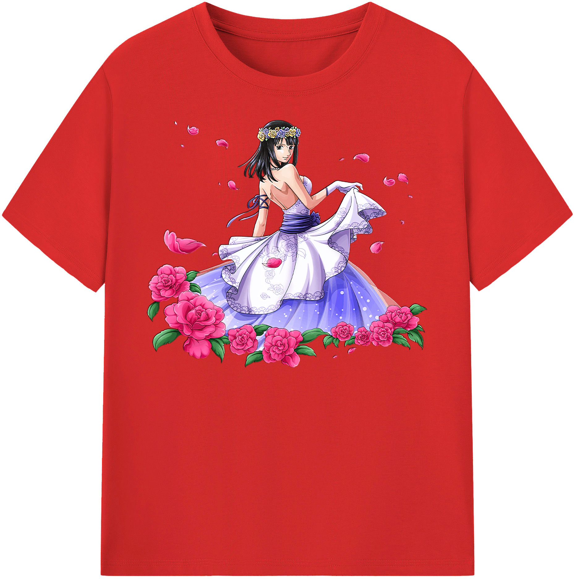 ワンピース ニコ・ロビン ONE PIECE Nico Robin レディースカジュアルプリントTシャツ（綿100％）