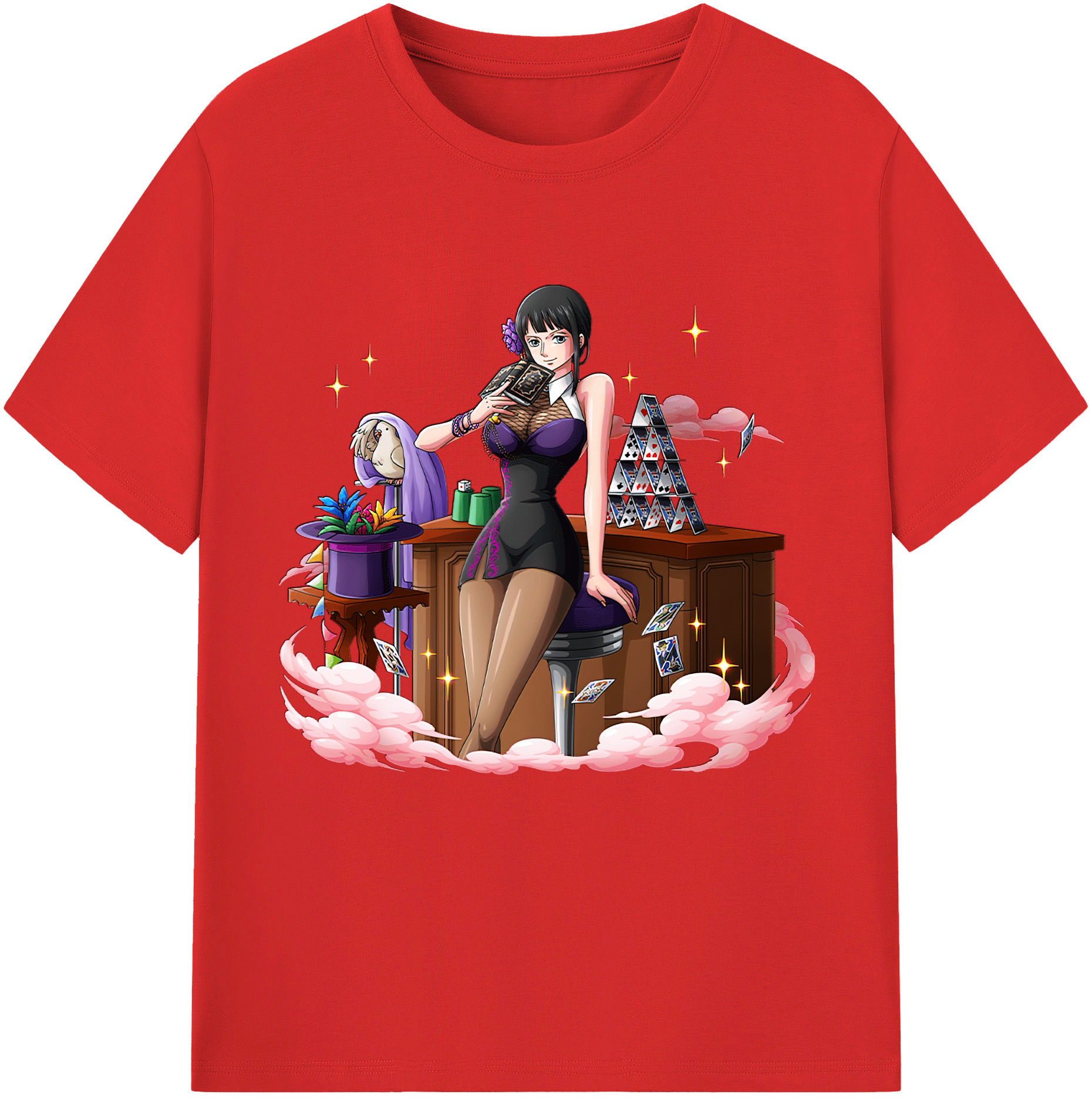 ワンピース ニコ・ロビン ONE PIECE Nico Robin レディースカジュアルプリントTシャツ（綿100％）