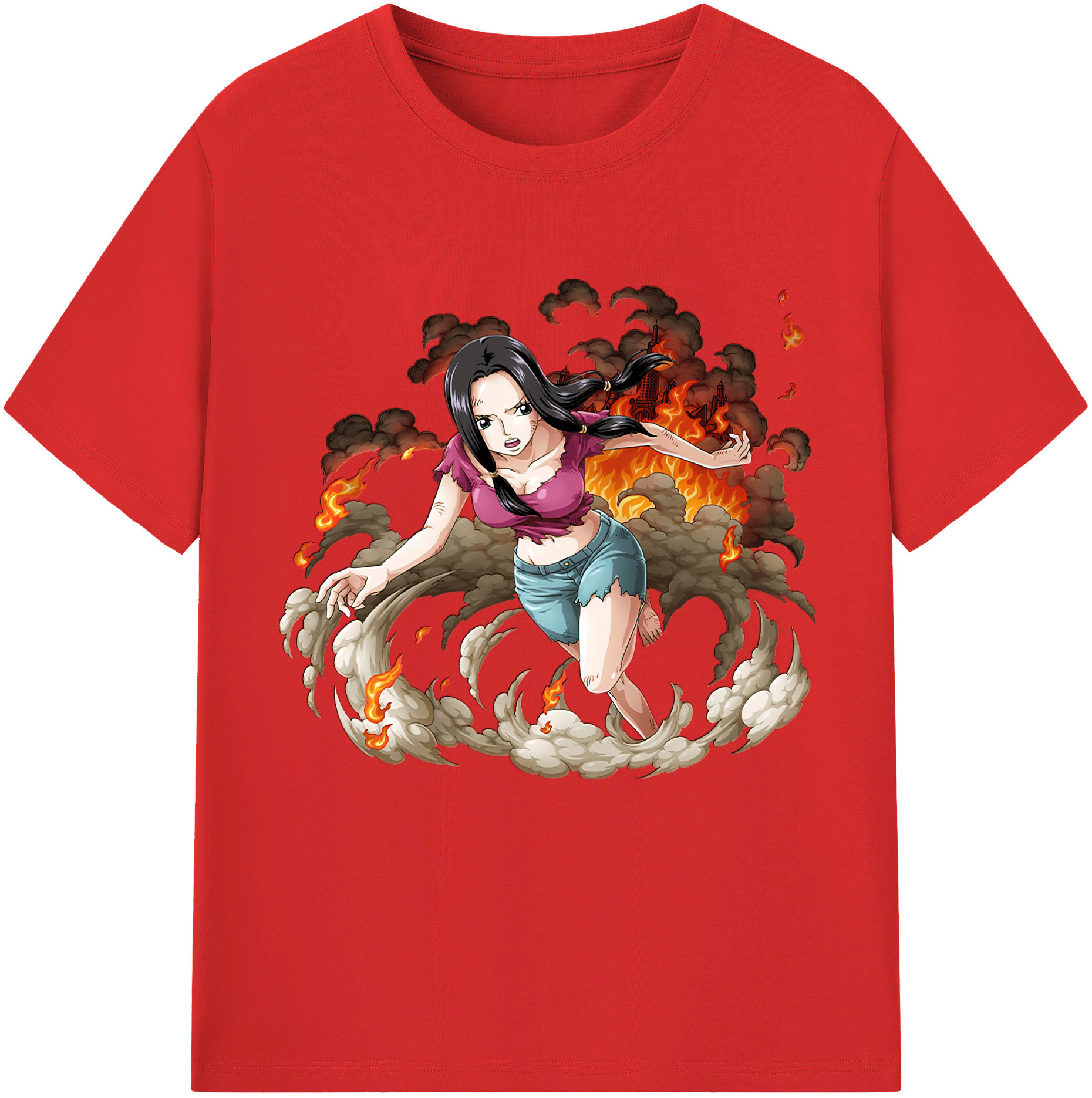 ワンピース ニコ・ロビン ONE PIECE Nico Robin レディースカジュアルプリントTシャツ（綿100％）