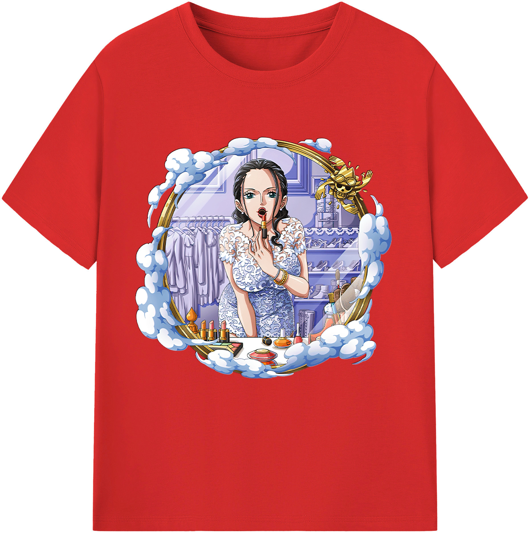 ワンピース ニコ・ロビン ONE PIECE Nico Robin レディースカジュアルプリントTシャツ（綿100％）