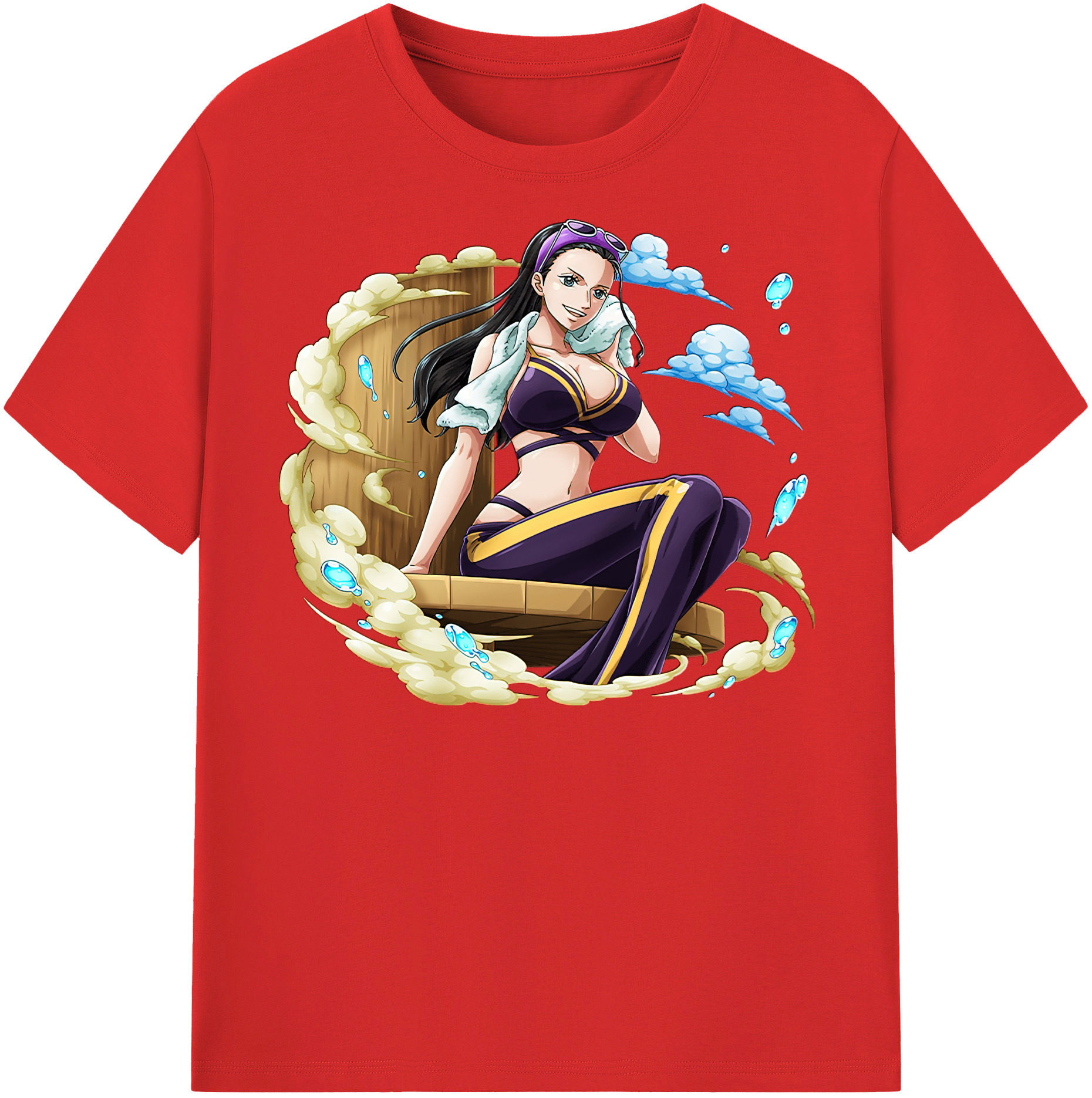 ワンピース ニコ・ロビン ONE PIECE Nico Robin レディースカジュアルプリントTシャツ（綿100％）