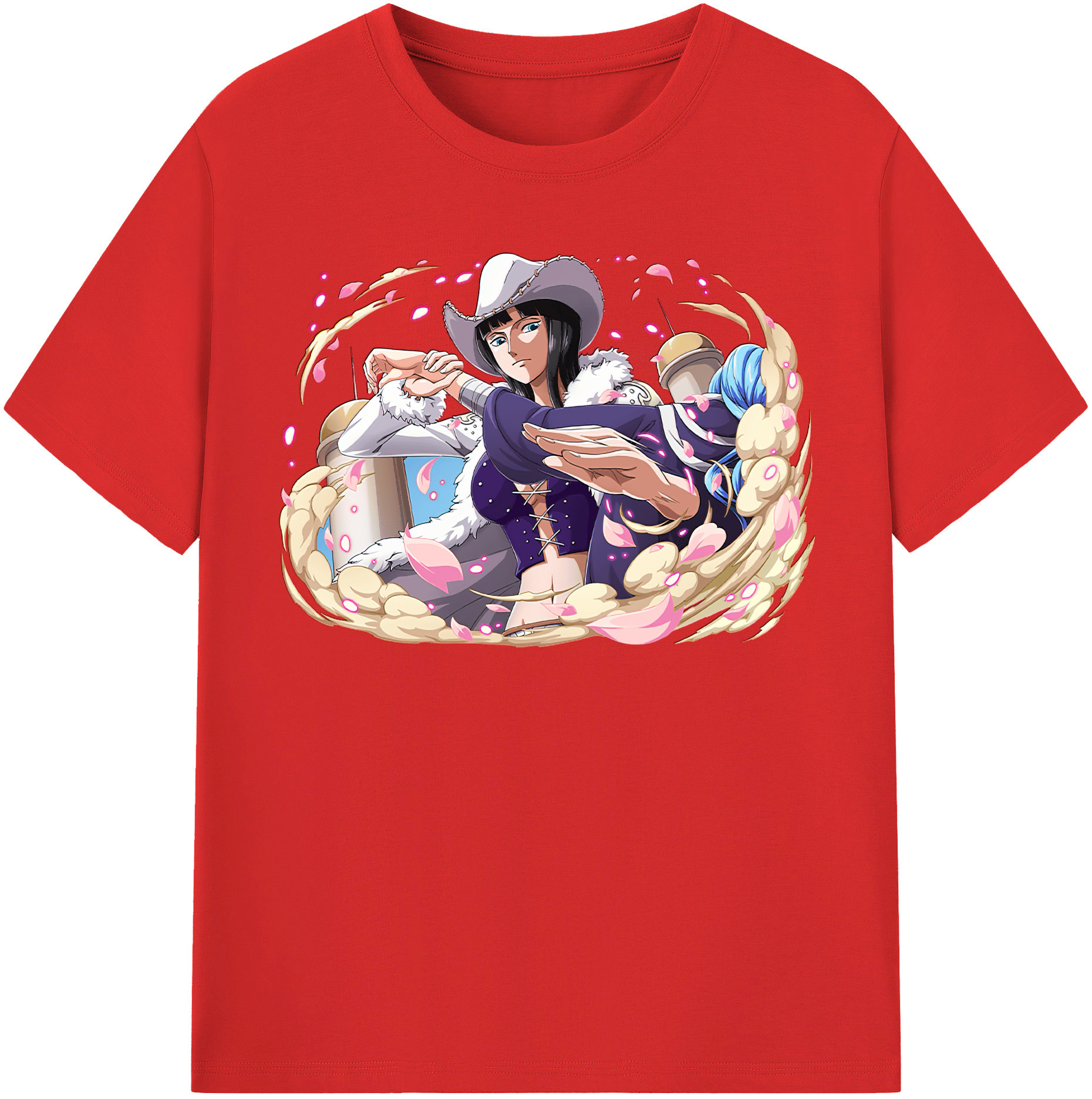 ワンピース ニコ・ロビン ONE PIECE Nico Robin レディースカジュアルプリントTシャツ（綿100％）