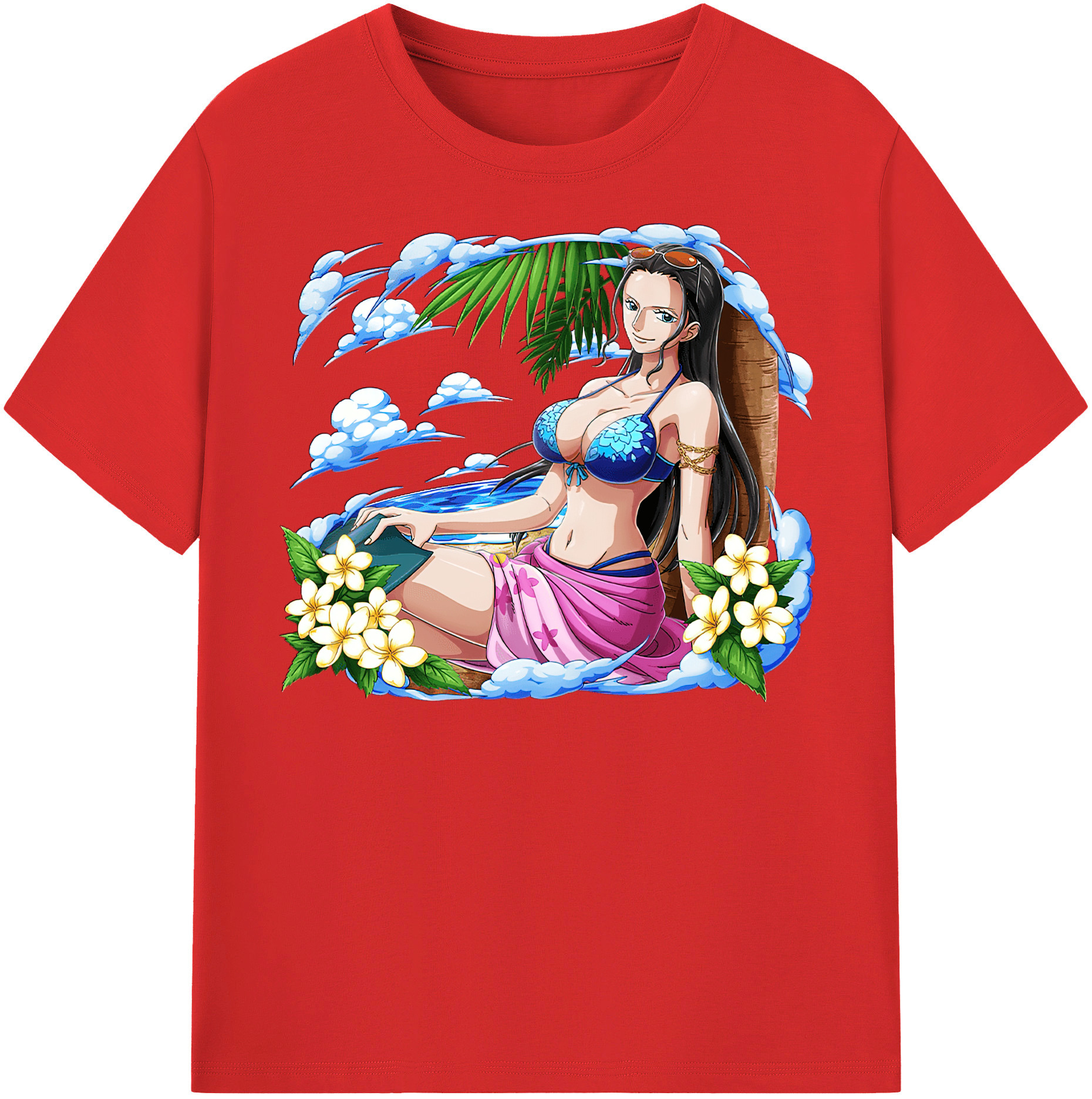 ワンピース ニコ・ロビン ONE PIECE Nico Robin レディースカジュアルプリントTシャツ（綿100％）