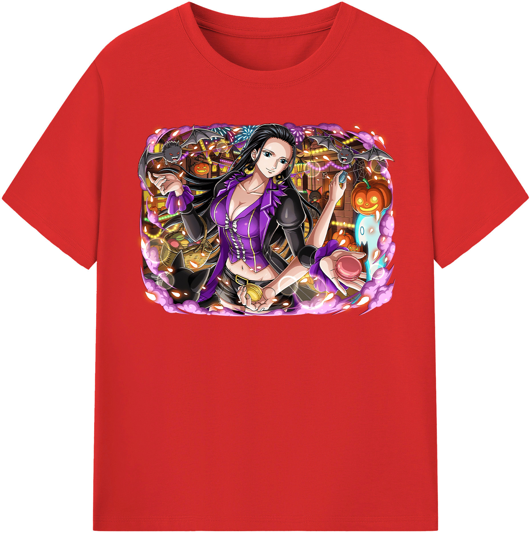 ワンピース ニコ・ロビン ONE PIECE Nico Robin レディースカジュアルプリントTシャツ（綿100％）