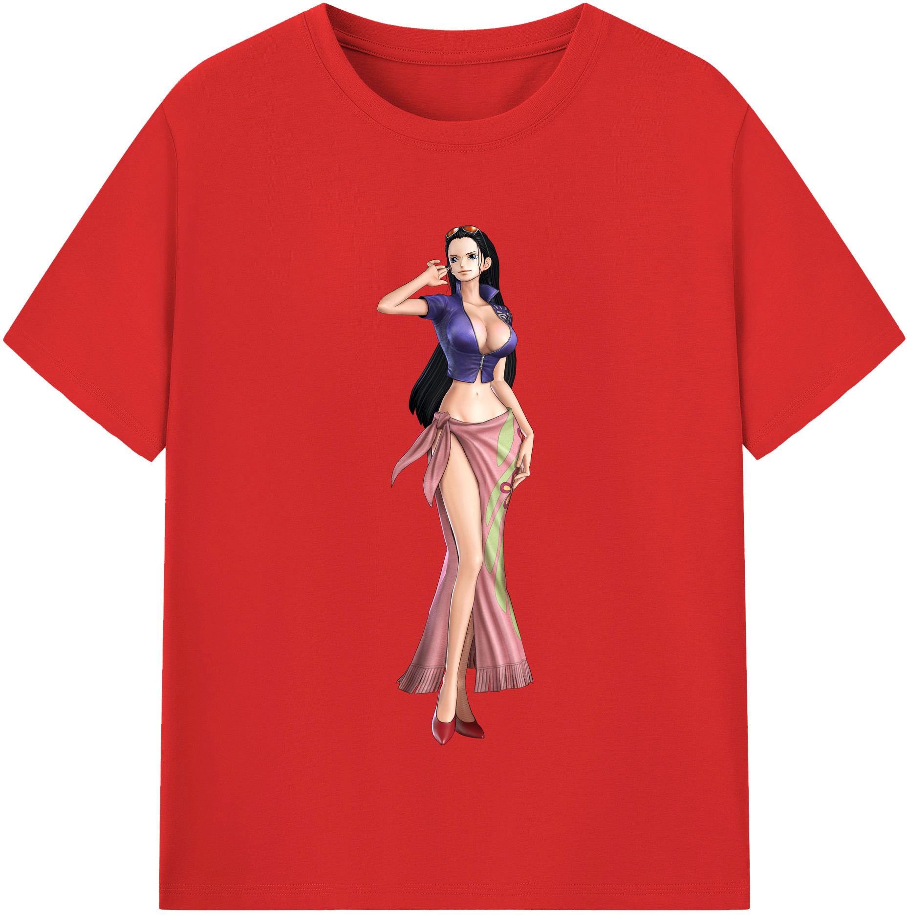 ワンピース ニコ・ロビン ONE PIECE Nico Robin レディースカジュアルプリントTシャツ（綿100％）