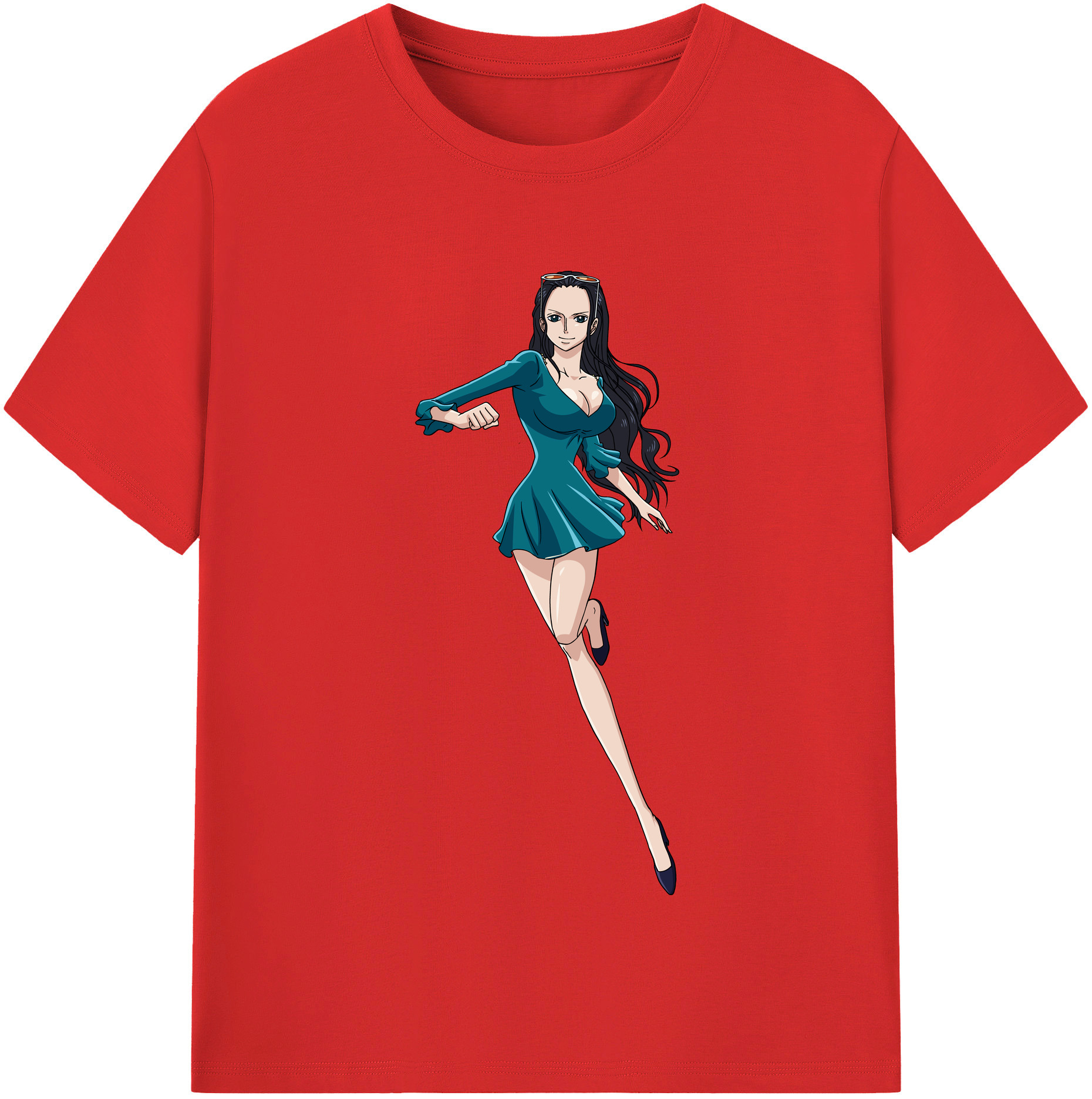 ワンピース ニコ・ロビン ONE PIECE Nico Robin レディースカジュアルプリントTシャツ（綿100％）