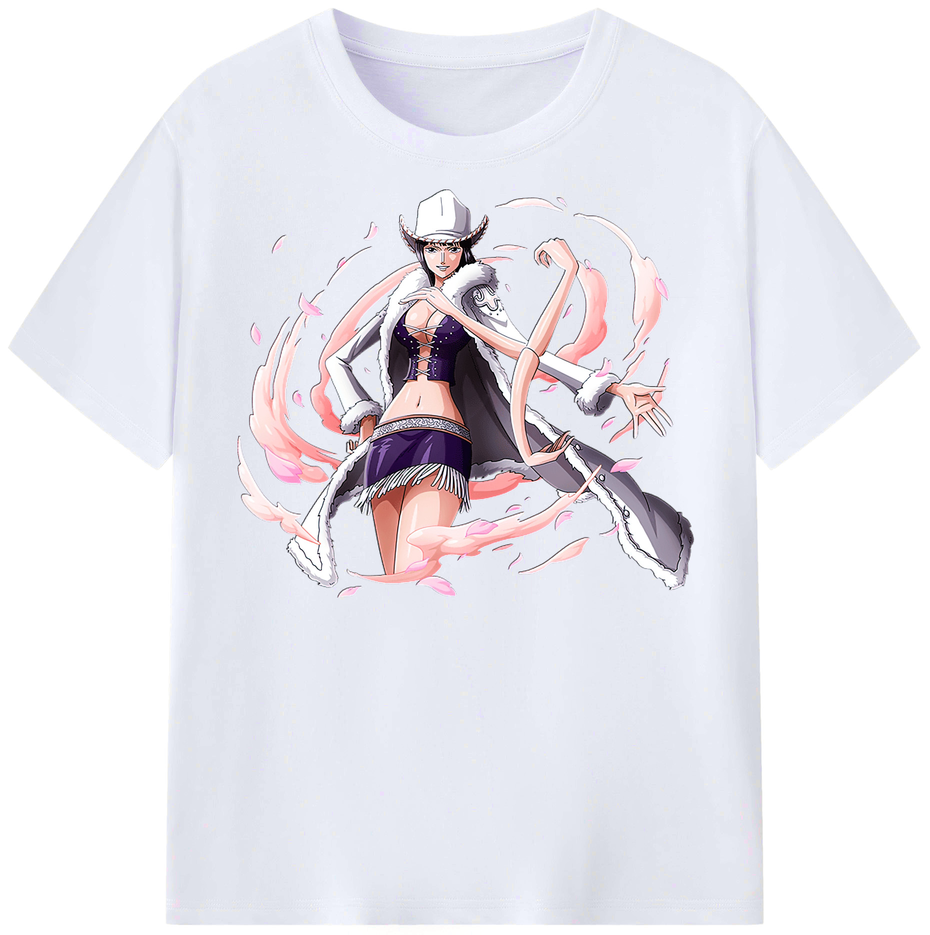 （画像用） ワンピース ニコ・ロビン ONE PIECE Nico Robin レディースカジュアルプリントTシャツ（綿100％）