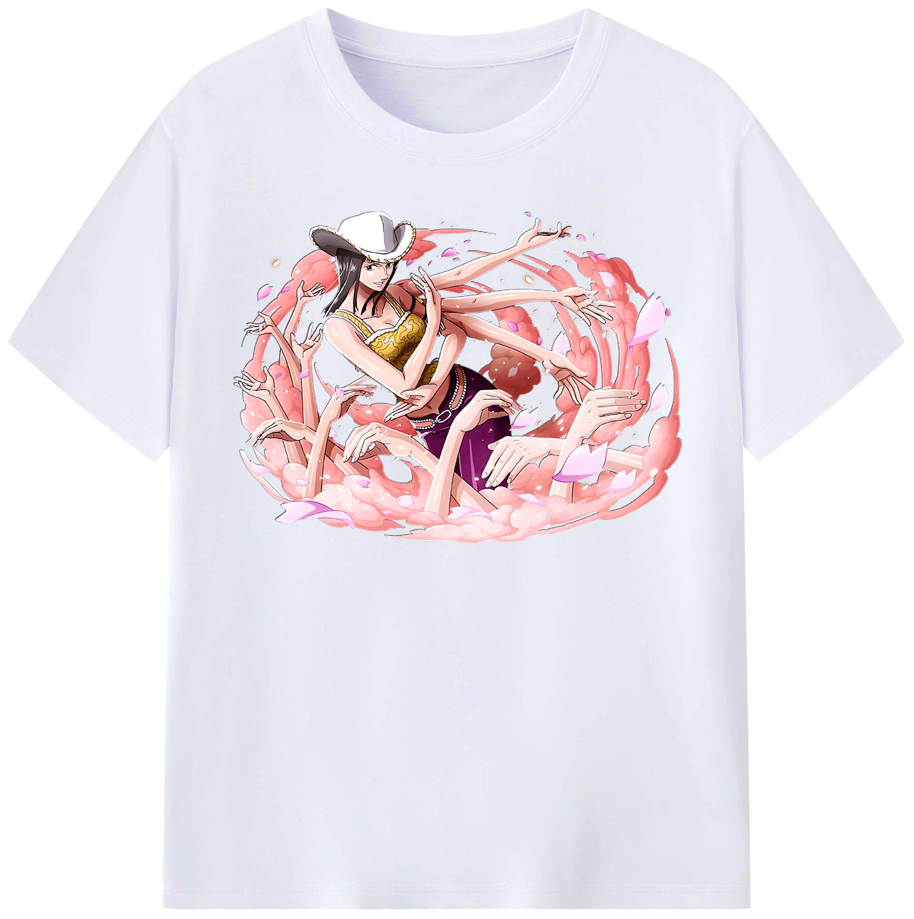（画像用） ワンピース ニコ・ロビン ONE PIECE Nico Robin レディースカジュアルプリントTシャツ（綿100％）