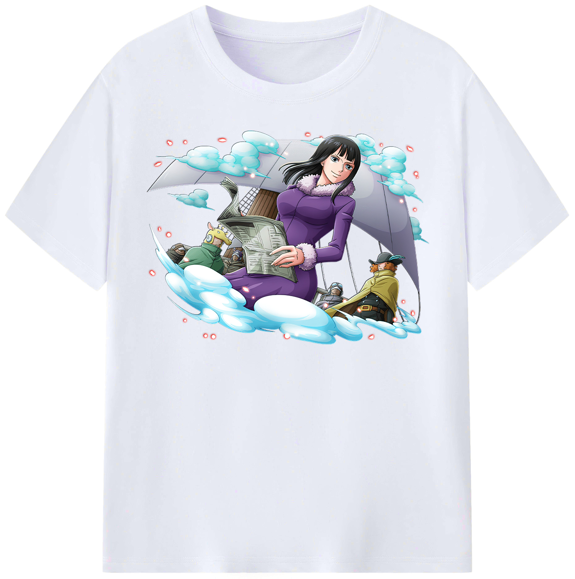 （画像用） ワンピース ニコ・ロビン ONE PIECE Nico Robin レディースカジュアルプリントTシャツ（綿100％）