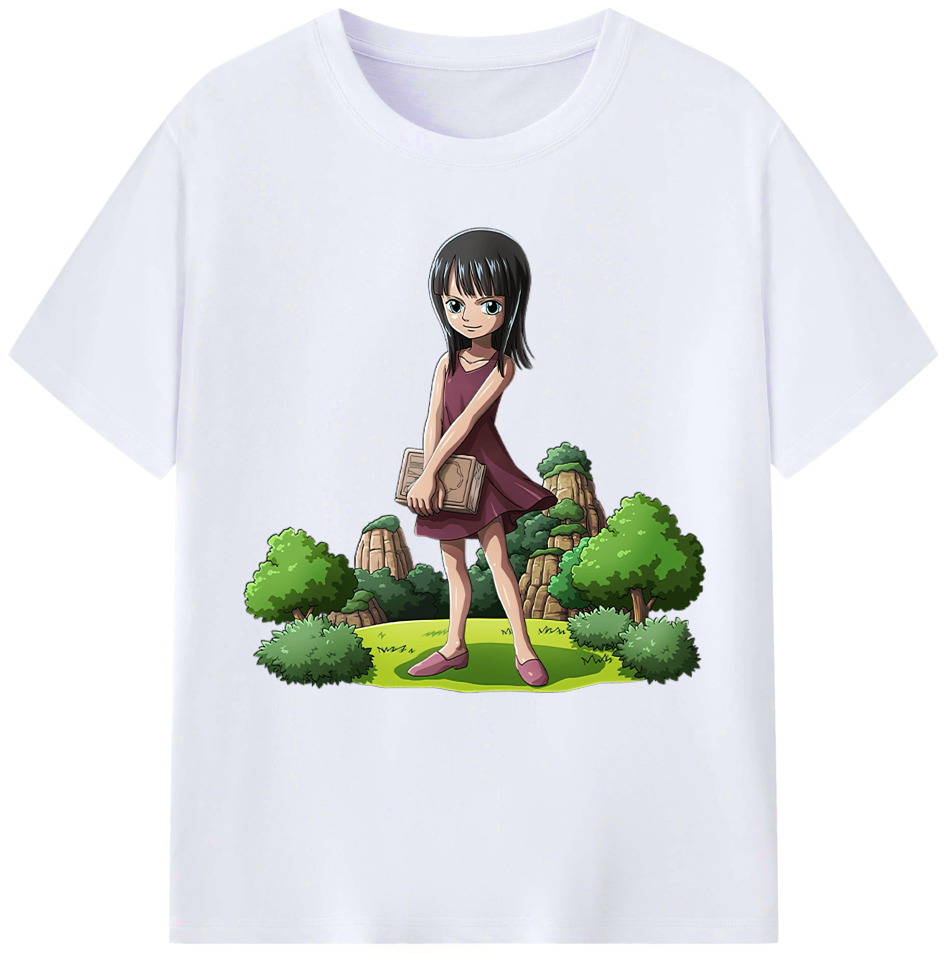 （画像用） ワンピース ニコ・ロビン ONE PIECE Nico Robin レディースカジュアルプリントTシャツ（綿100％）