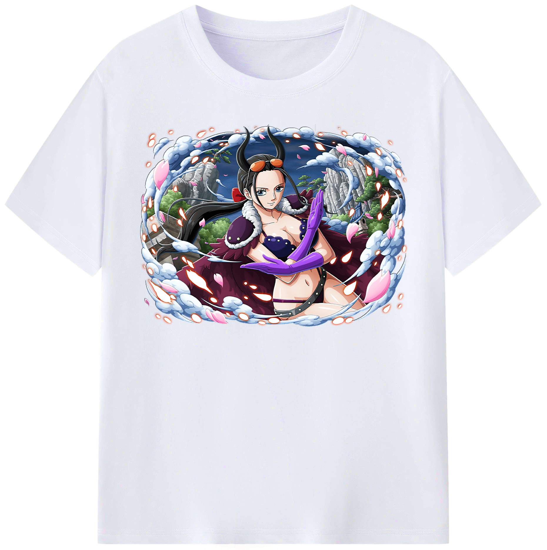 （画像用） ワンピース ニコ・ロビン ONE PIECE Nico Robin レディースカジュアルプリントTシャツ（綿100％）