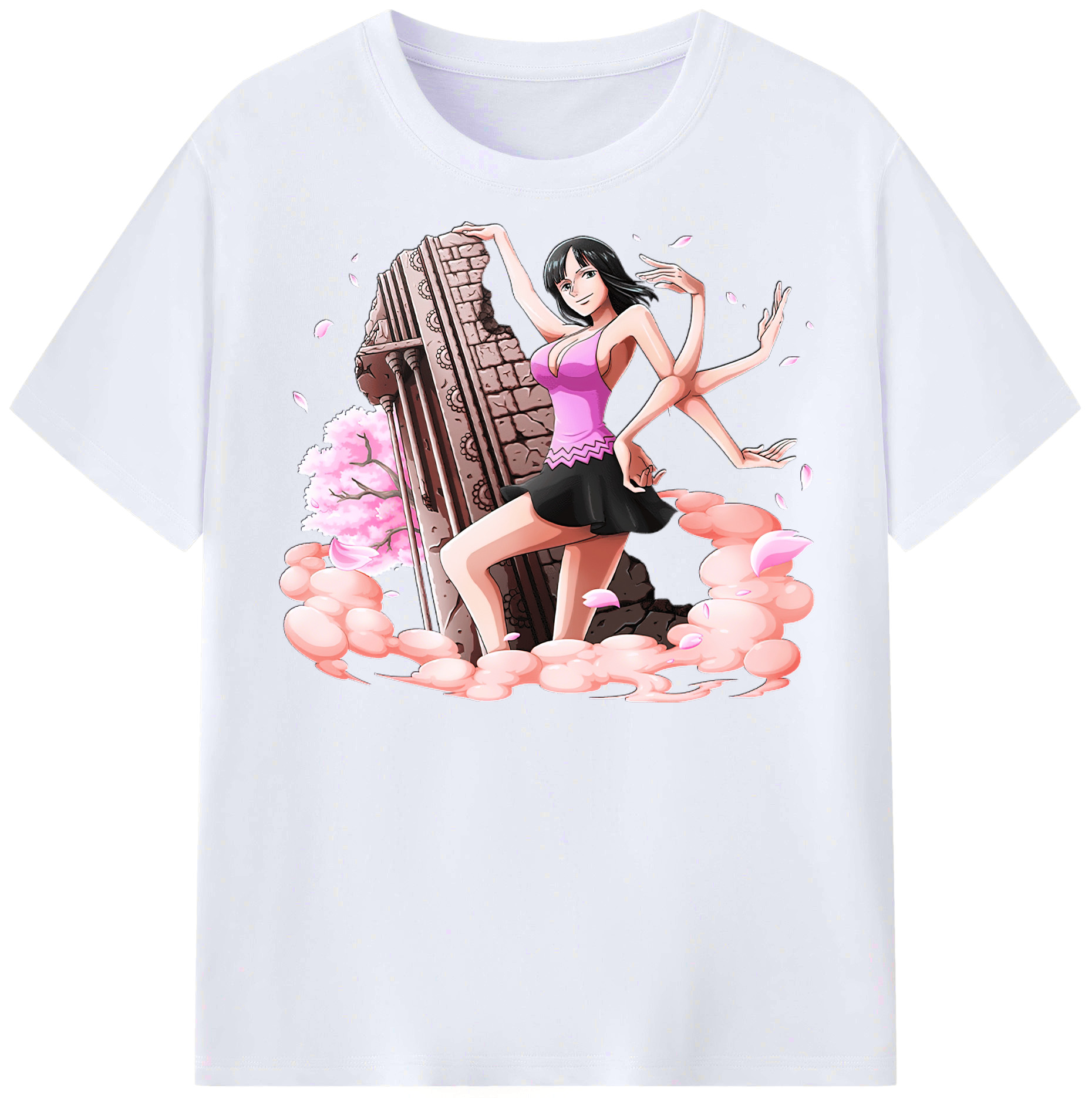 （画像用） ワンピース ニコ・ロビン ONE PIECE Nico Robin レディースカジュアルプリントTシャツ（綿100％）