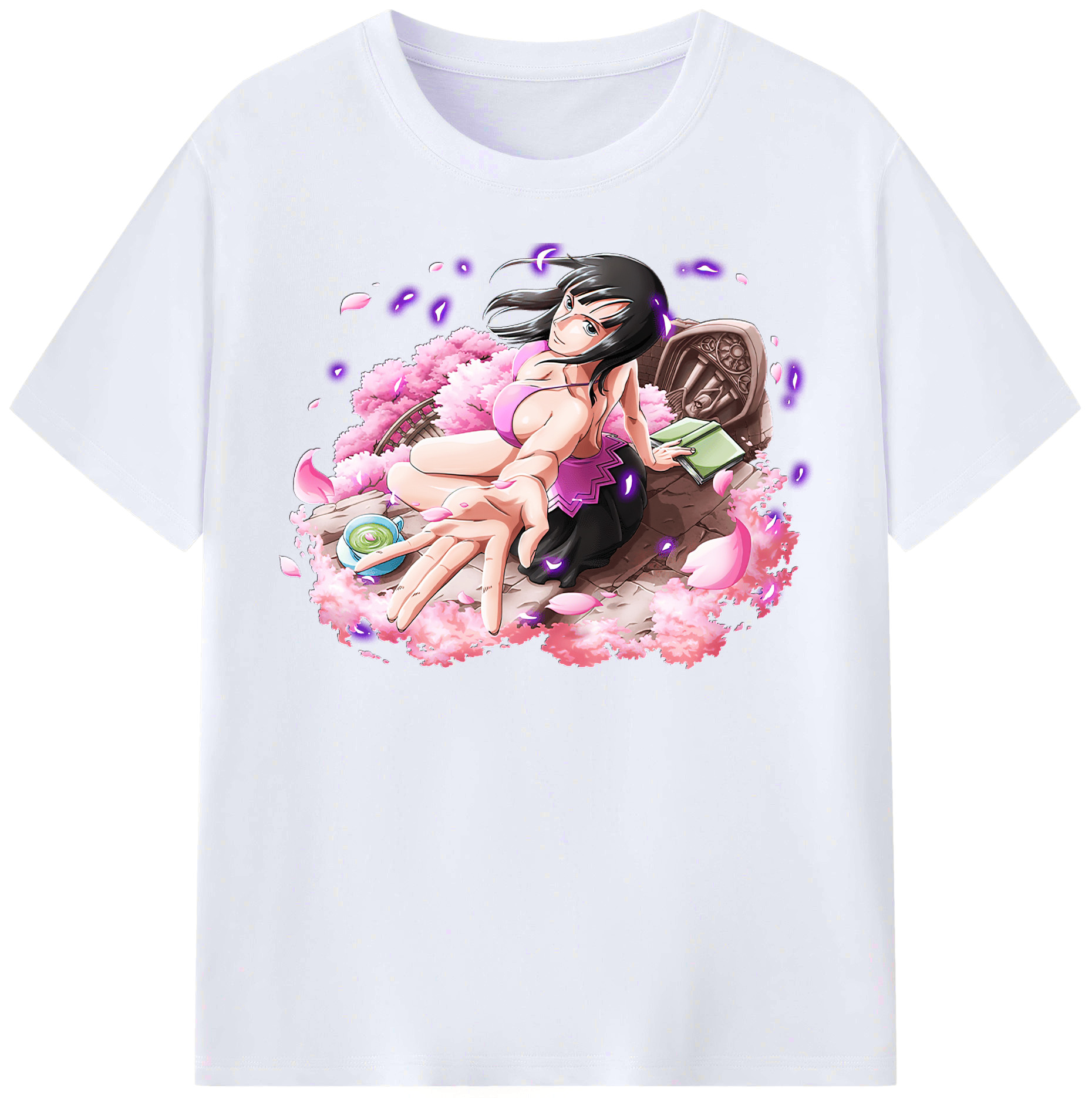 （画像用） ワンピース ニコ・ロビン ONE PIECE Nico Robin レディースカジュアルプリントTシャツ（綿100％）