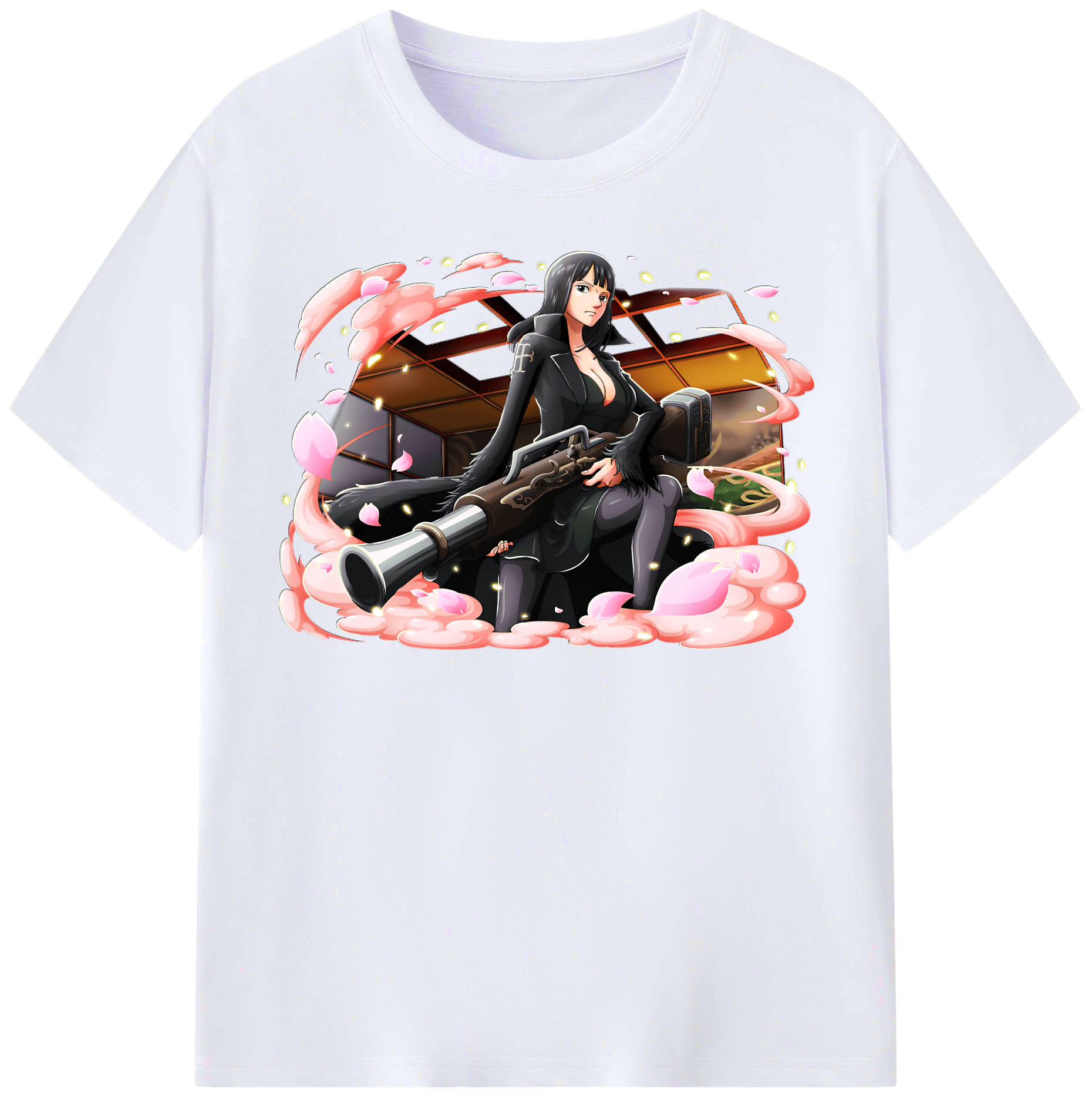 （画像用） ワンピース ニコ・ロビン ONE PIECE Nico Robin レディースカジュアルプリントTシャツ（綿100％）