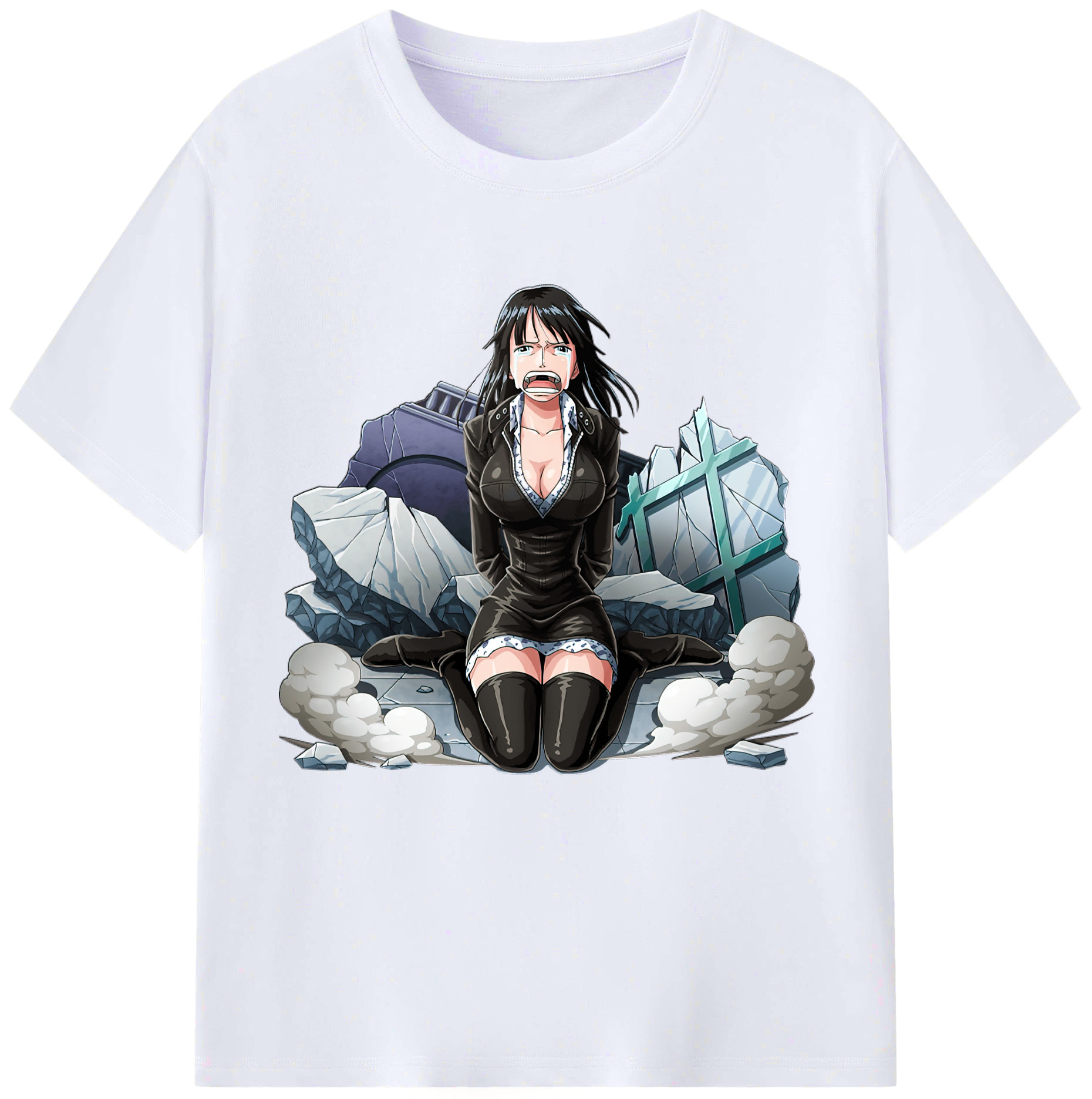 （画像用） ワンピース ニコ・ロビン ONE PIECE Nico Robin レディースカジュアルプリントTシャツ（綿100％）
