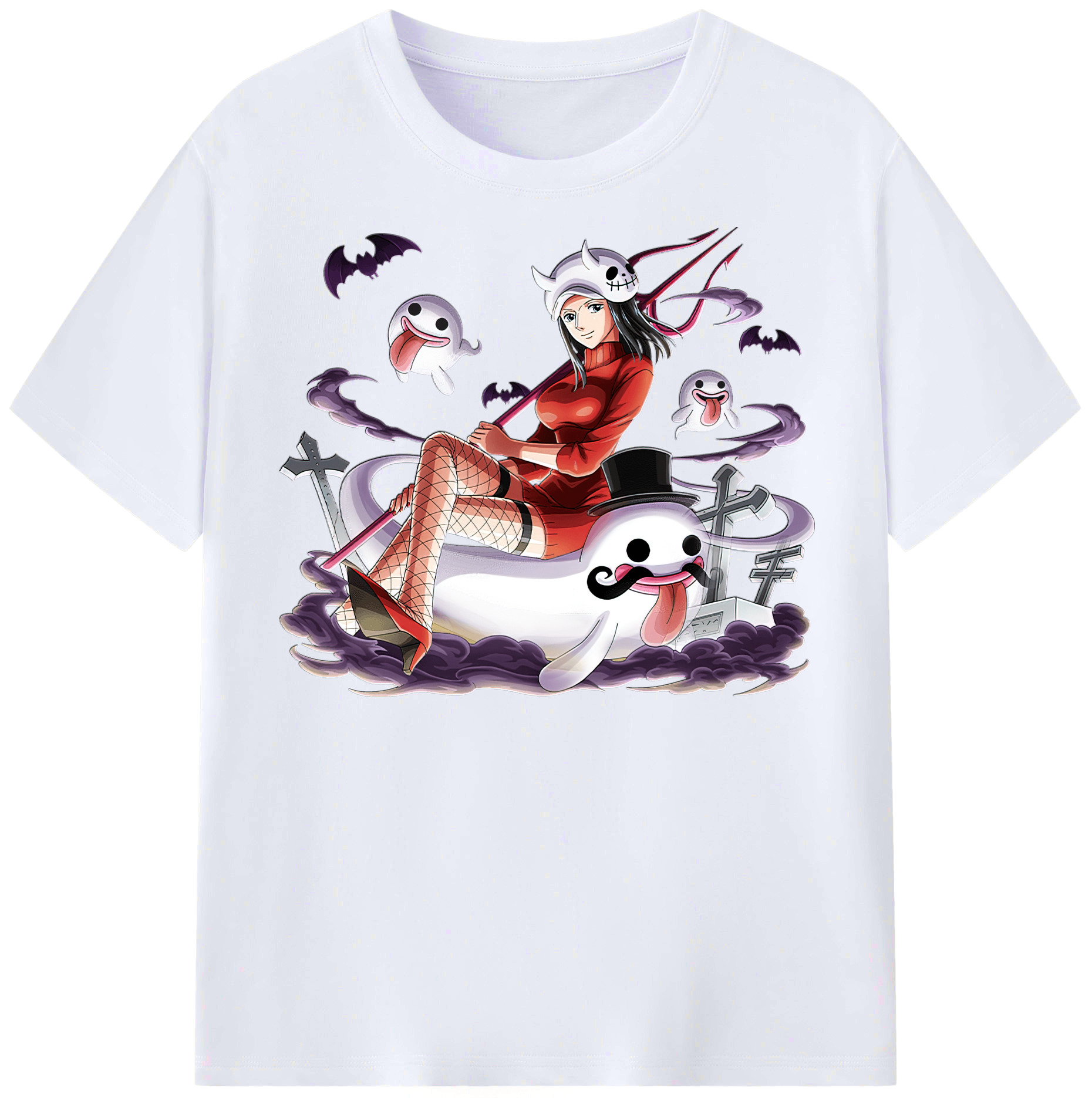 （画像用） ワンピース ニコ・ロビン ONE PIECE Nico Robin レディースカジュアルプリントTシャツ（綿100％）