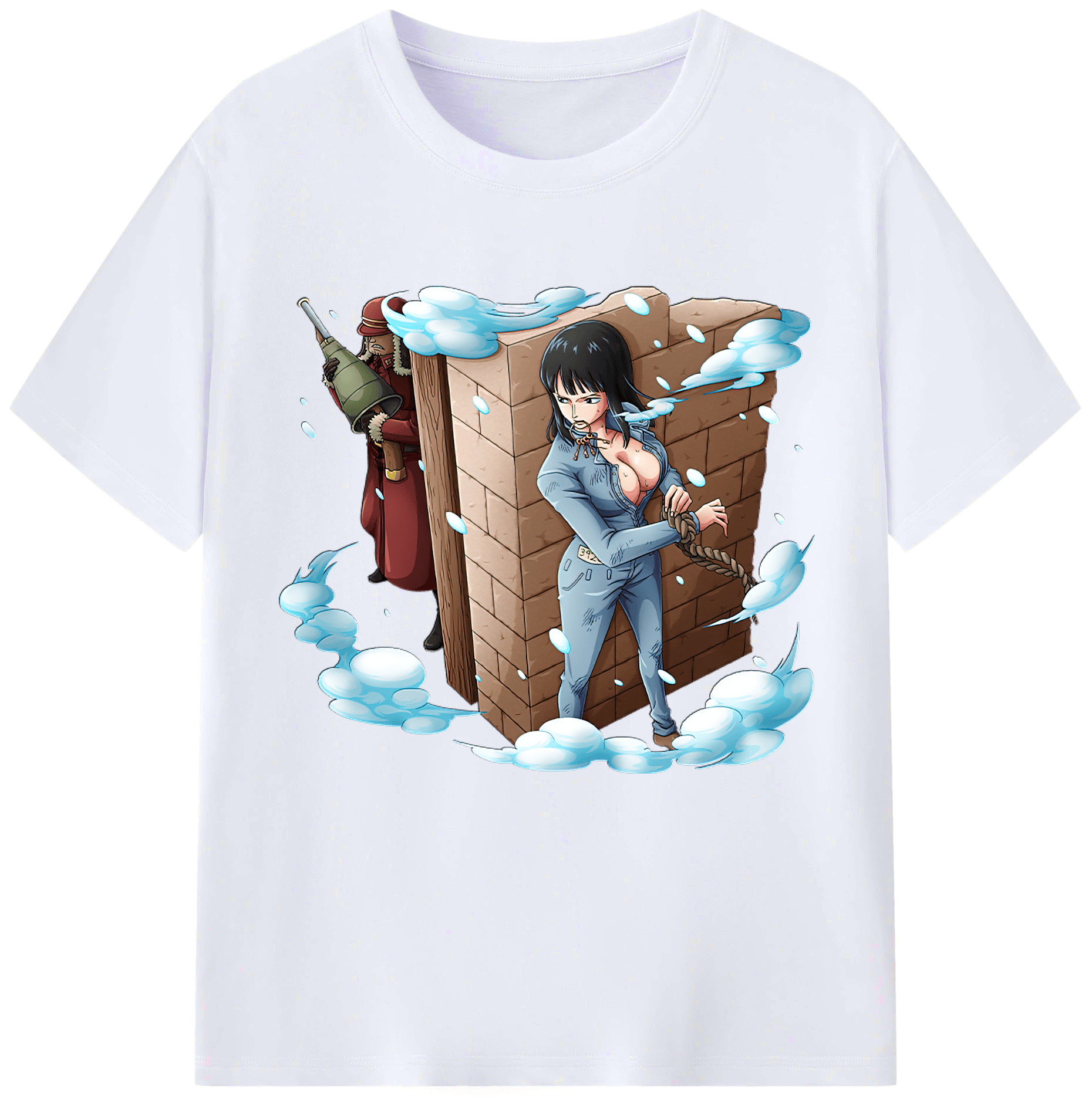 （画像用） ワンピース ニコ・ロビン ONE PIECE Nico Robin レディースカジュアルプリントTシャツ（綿100％）