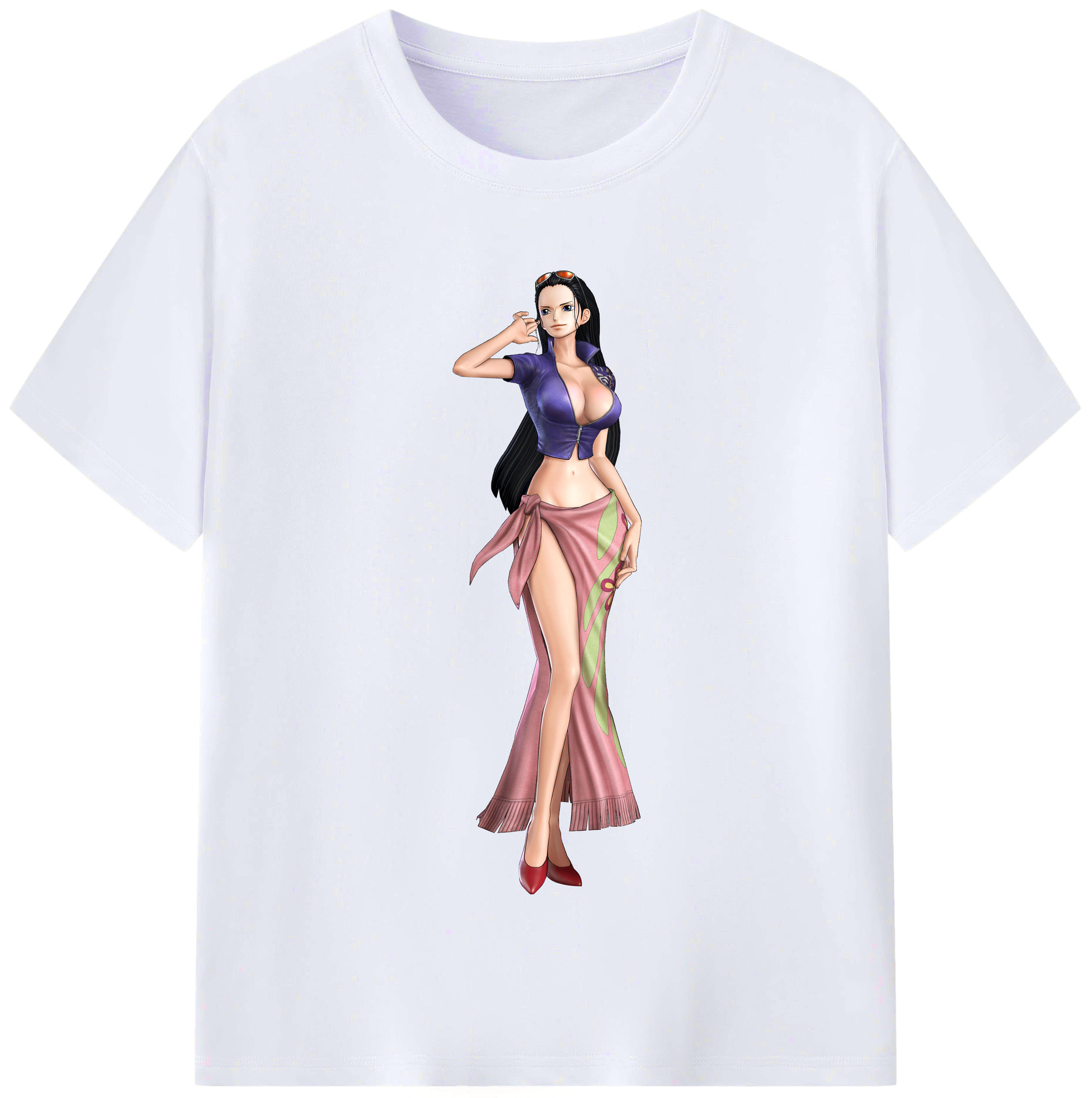（画像用） ワンピース ニコ・ロビン ONE PIECE Nico Robin レディースカジュアルプリントTシャツ（綿100％）