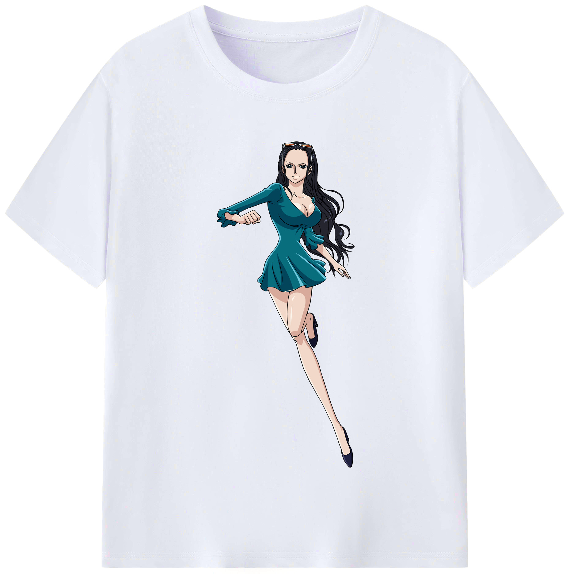 （画像用） ワンピース ニコ・ロビン ONE PIECE Nico Robin レディースカジュアルプリントTシャツ（綿100％）