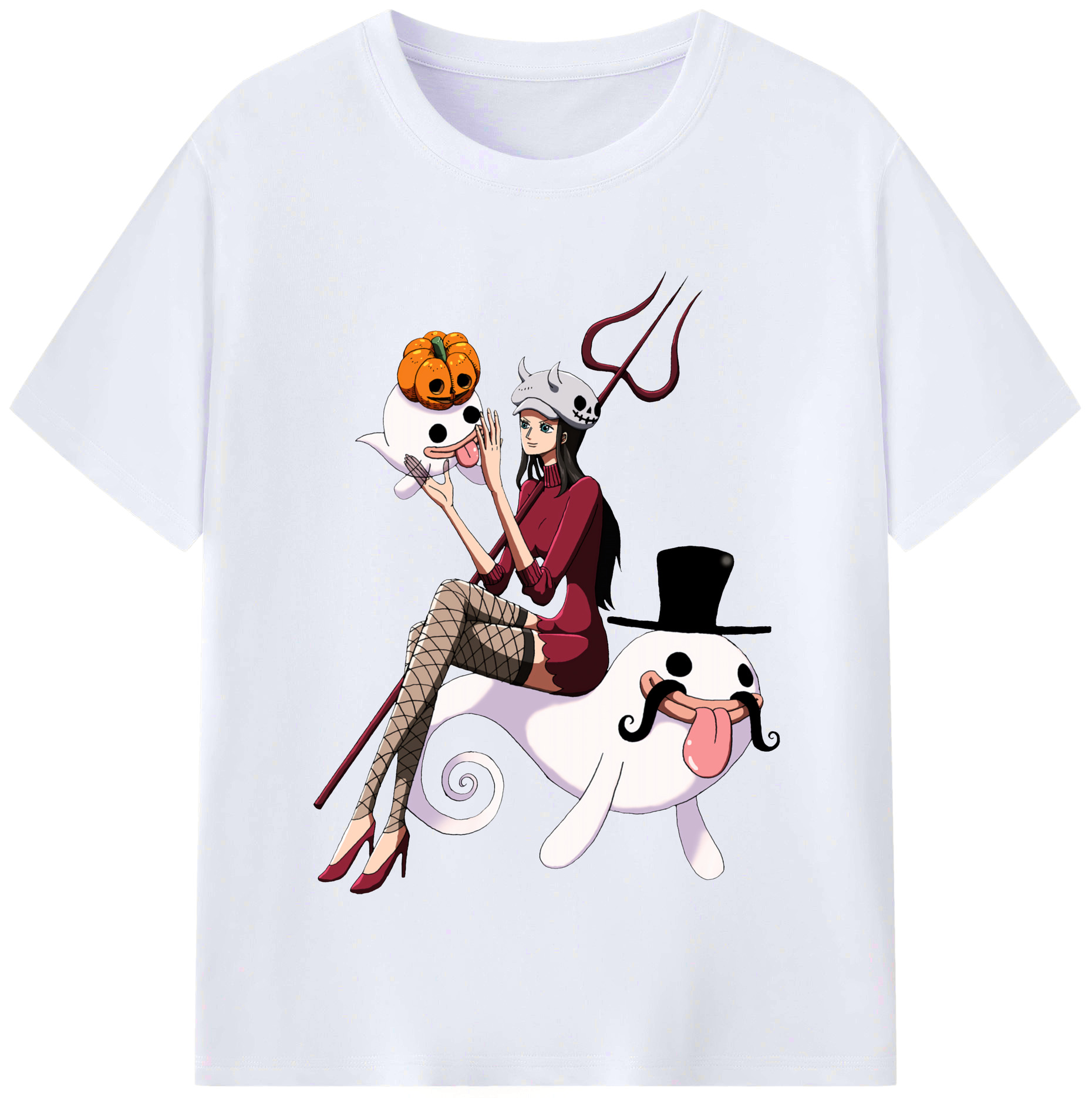 （画像用） ワンピース ニコ・ロビン ONE PIECE Nico Robin レディースカジュアルプリントTシャツ（綿100％）