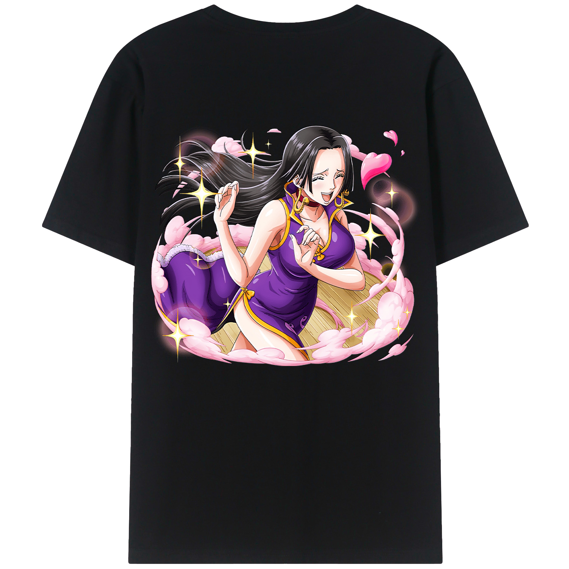 ワンピース ボア・ハンコック ONE PIECE Boa·Hancock 綿100％ メンズ半袖Tシャツ（バックプリント） 通気性
